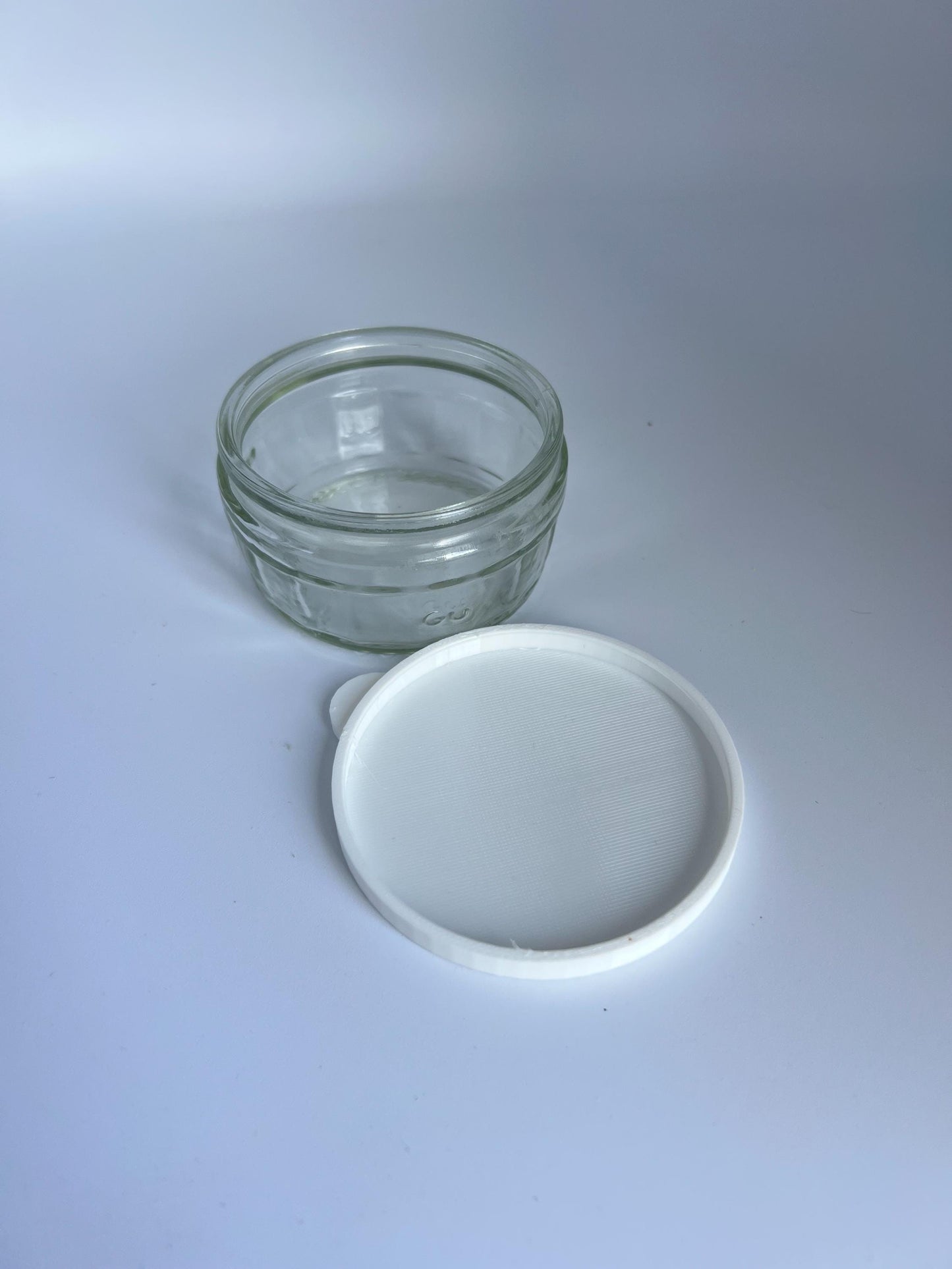 Gu Pot Lids: Flexible White 3D Printed Ramekin Jar Covers - Pack of 4