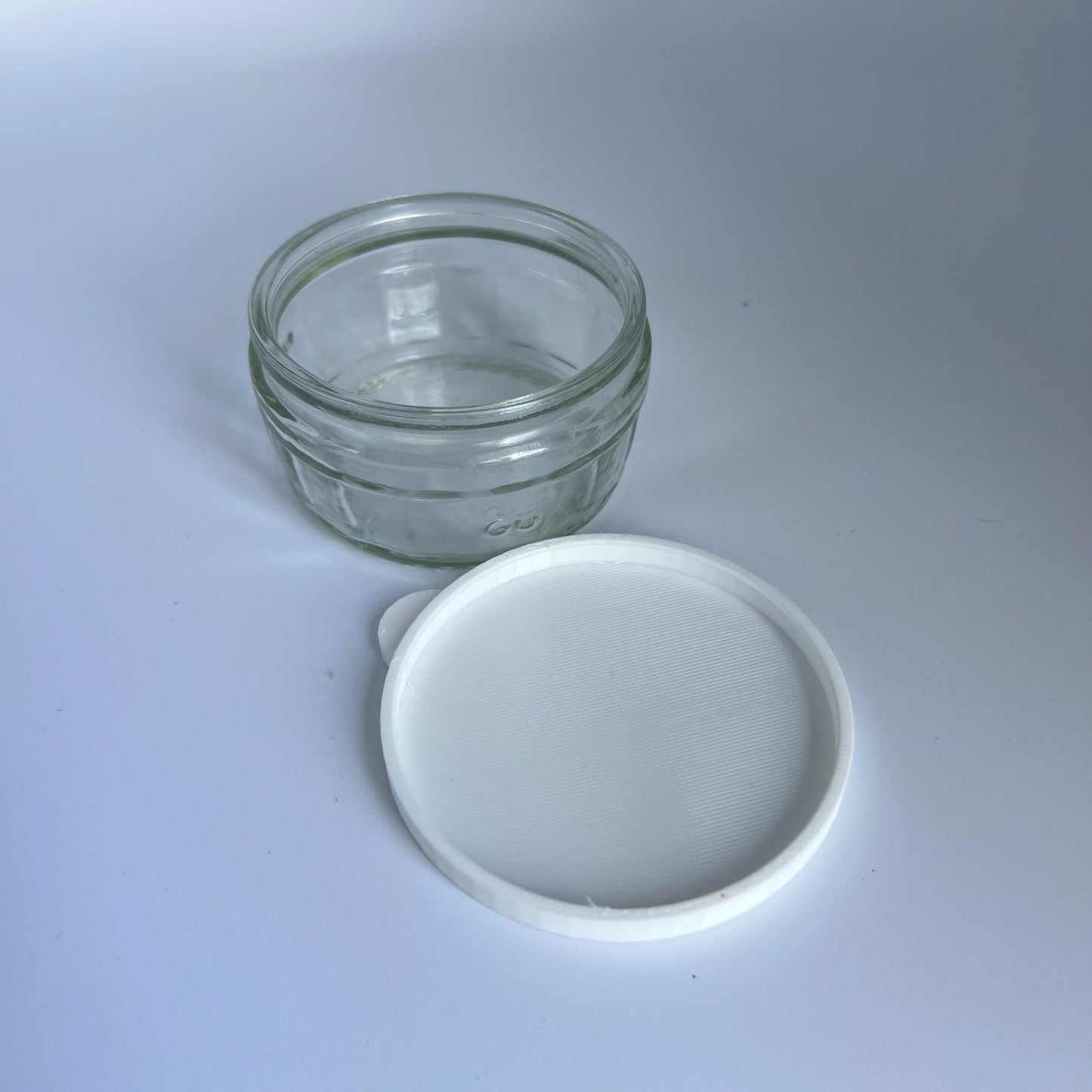 Gu Pot Lids: Flexible White 3D Printed Ramekin Jar Covers - Pack of 4