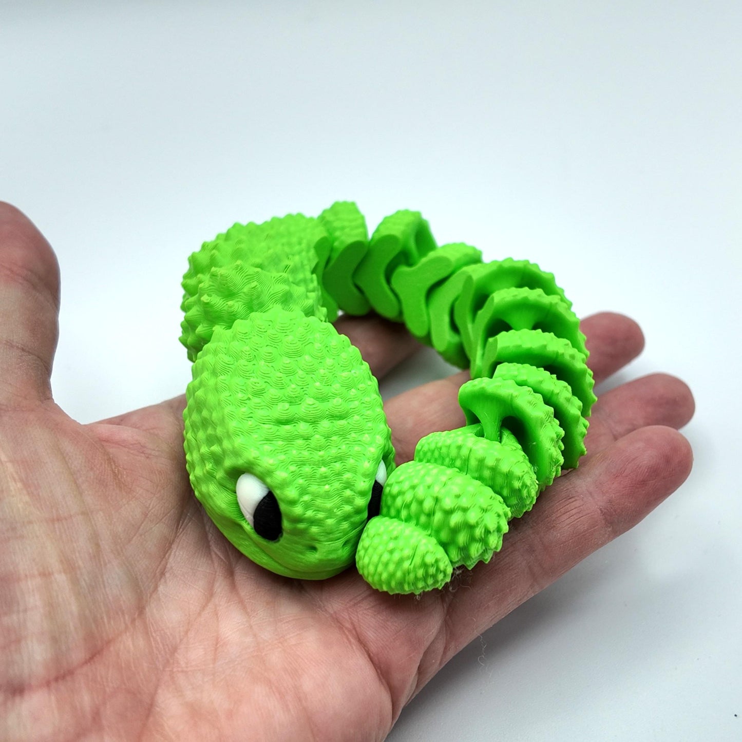 3D Printed Snake Fidget Toy: Flexible Desk Pet, Sensory Figurine