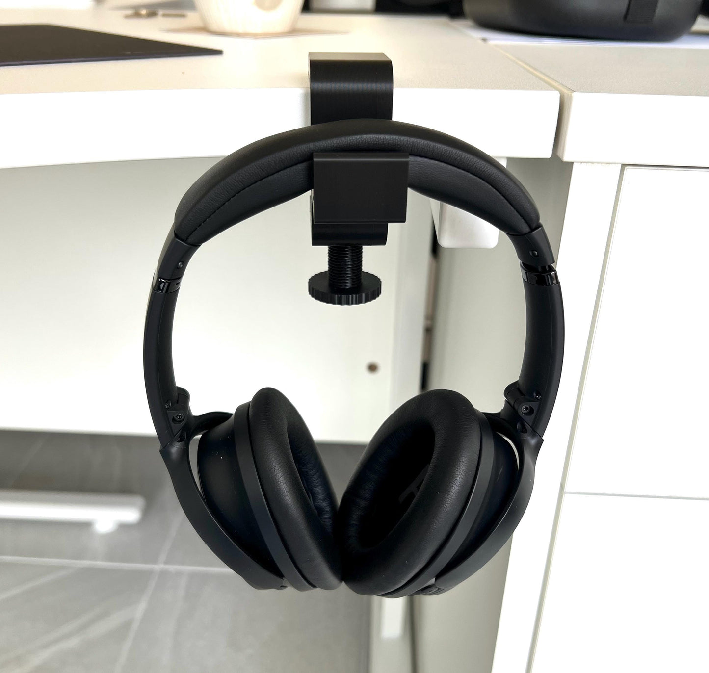 Clamp-On Headphone Stand: 3D Printed Desk Hook - Custom Color