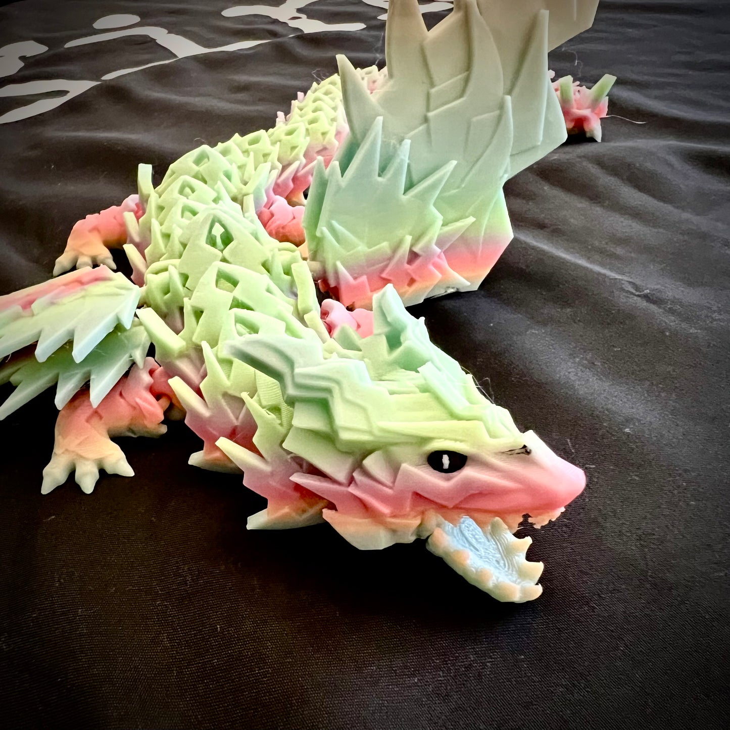 Glow in the dark Thunder Dragon with wings and moving jaw