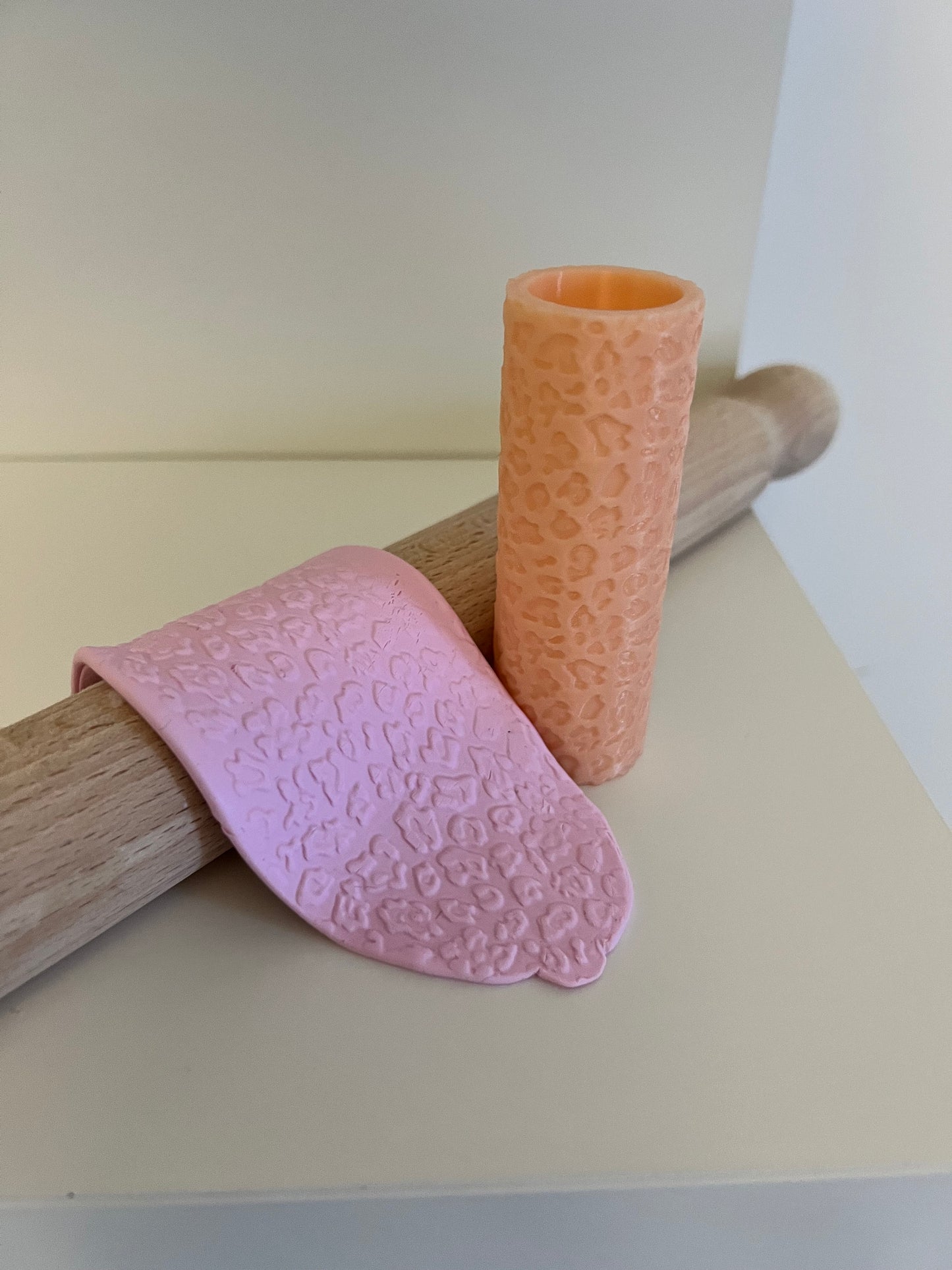 Clay Texture Roller, Animal textures, Set of 2 Zebra and Leopard - embosser clay roller, clay tool, pottery clay embossing, clay embosser