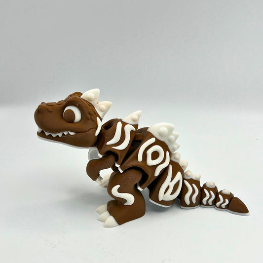 Flexi Gingerbread style T-Rex sensory fidget Toy