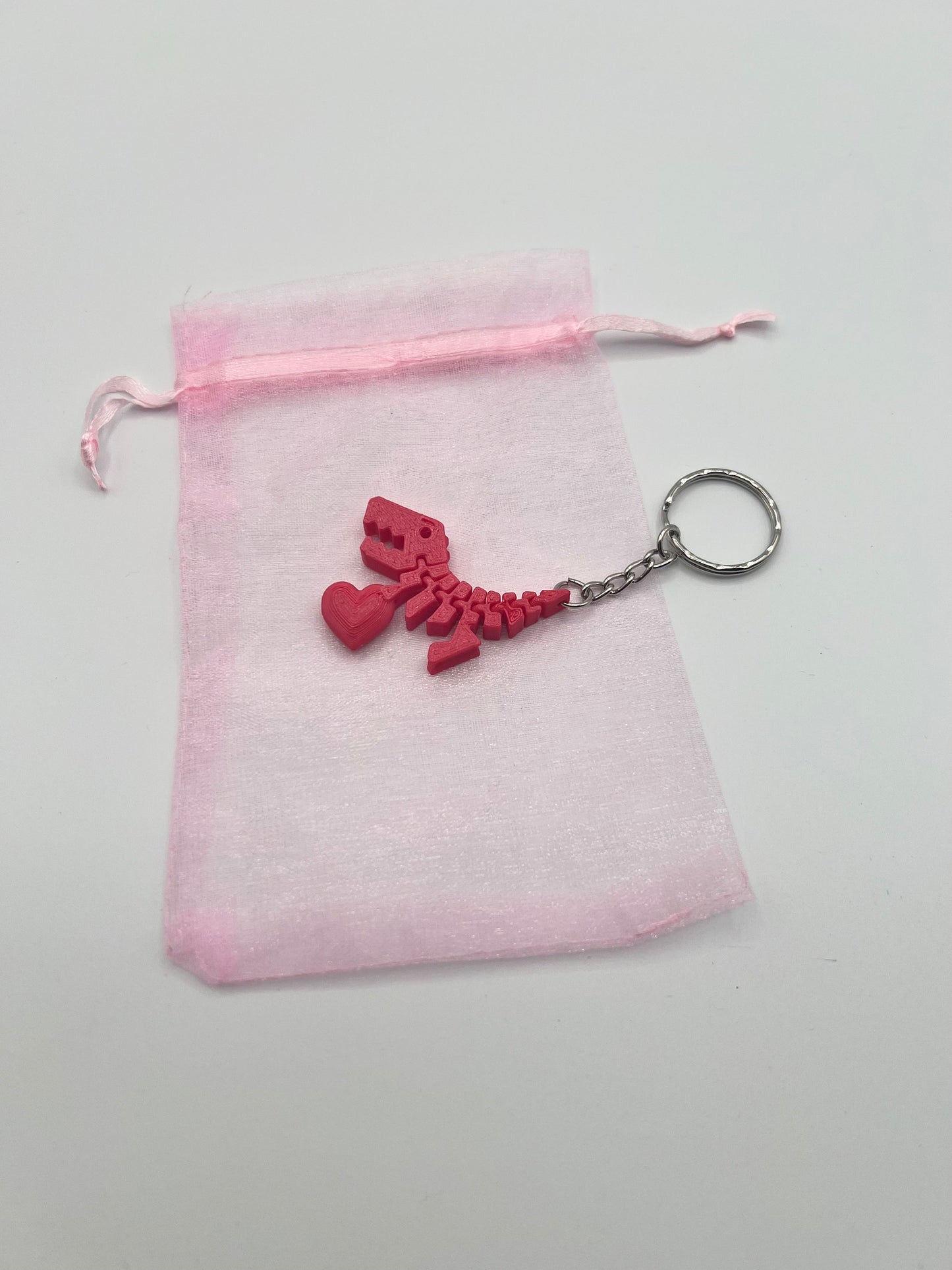 10 Pack - Mini Flexi Rex Fidget Toy with heart, Flexy Rexy 3D Printed Dinosaur toy, stress reliever, ADHD Toy