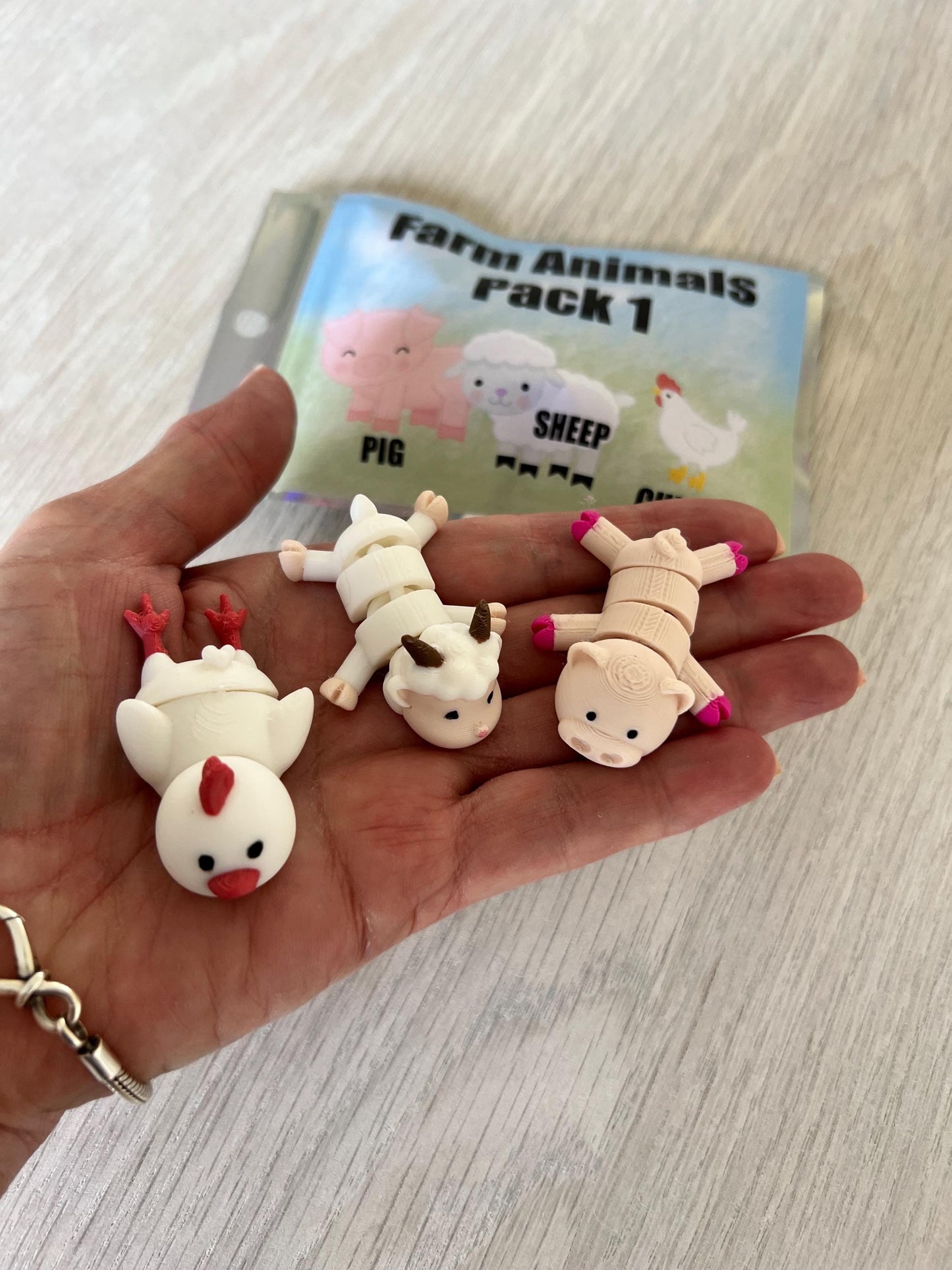 Flexi Animal Playsets: packs of 3 animal Fidget Toys