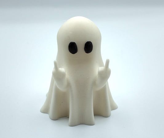 Funny Middle Finger Ghost Ornament: Cheeky Gothic Halloween Decor