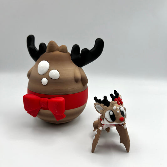 3D printed mini Reindeer Dragon and Egg
