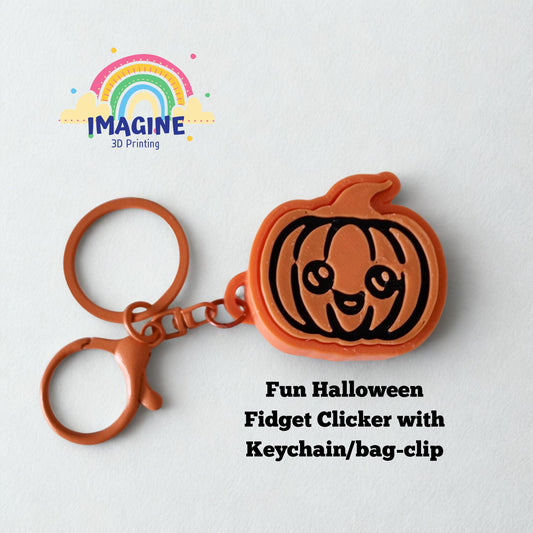 Smiling Pumpkin Fidget Toy Keychain: Sensory Halloween Stress Relief