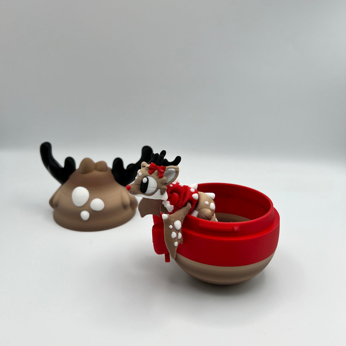 3D printed mini Reindeer Dragon and Egg