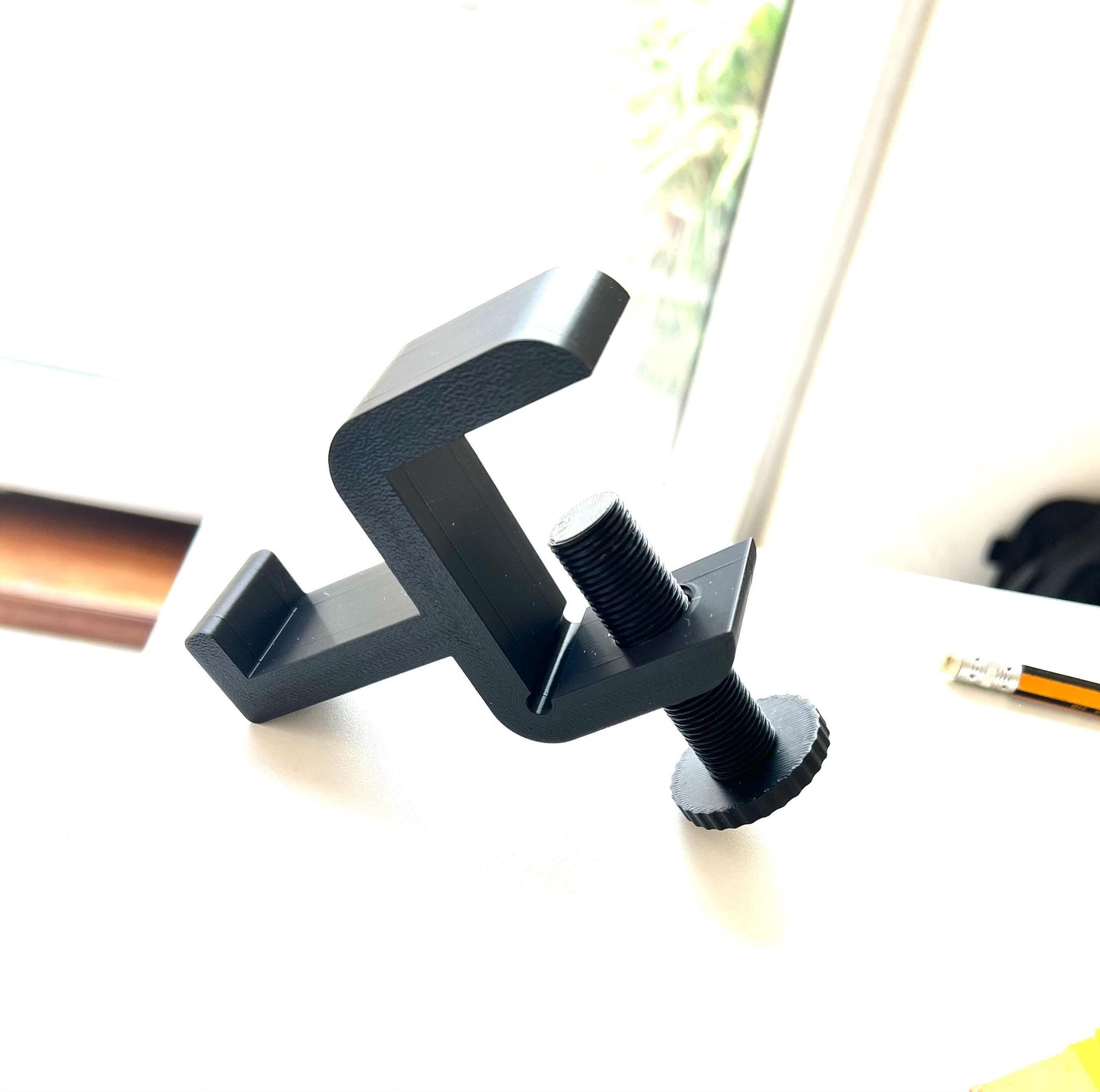 Clamp-On Headphone Stand: 3D Printed Desk Hook - Custom Color