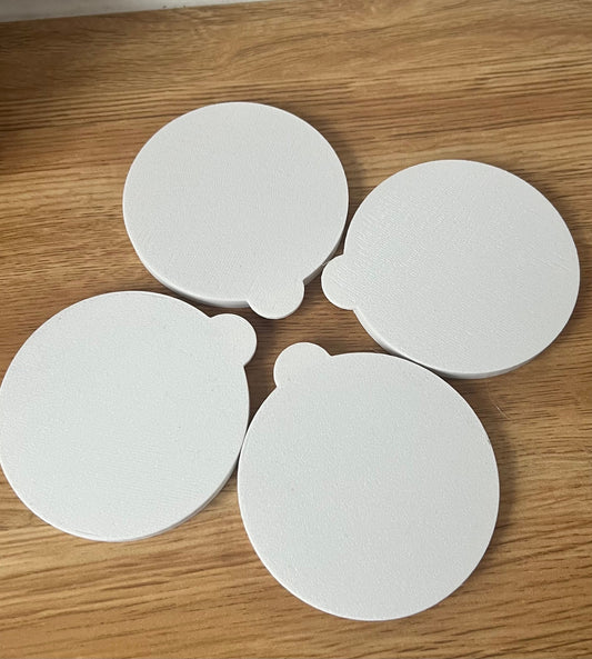 Gu Pot Lids: Flexible White 3D Printed Ramekin Jar Covers - Pack of 4