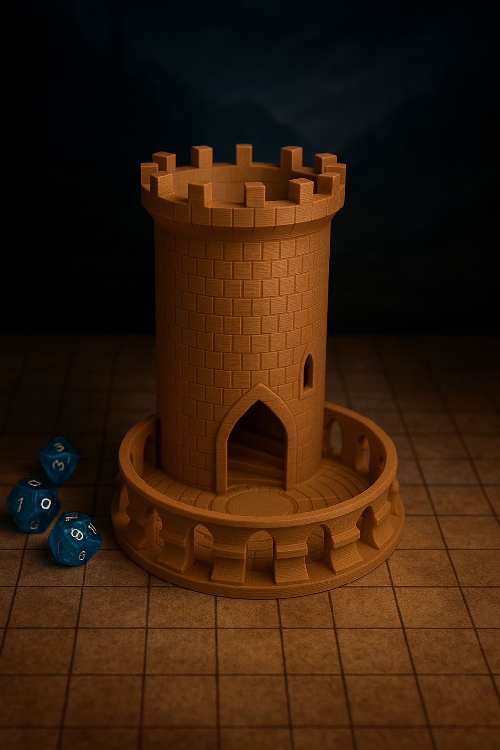 Castle Dice Tower for Dungeons & Dragons and other dice games
