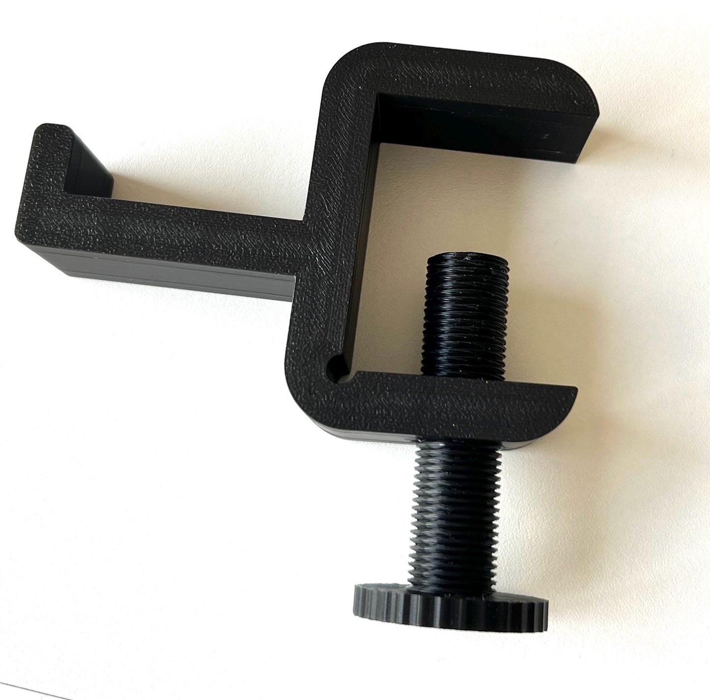 3D Printed Clamp-On Headphone Stand: Adjustable Desk Hook, Custom Color