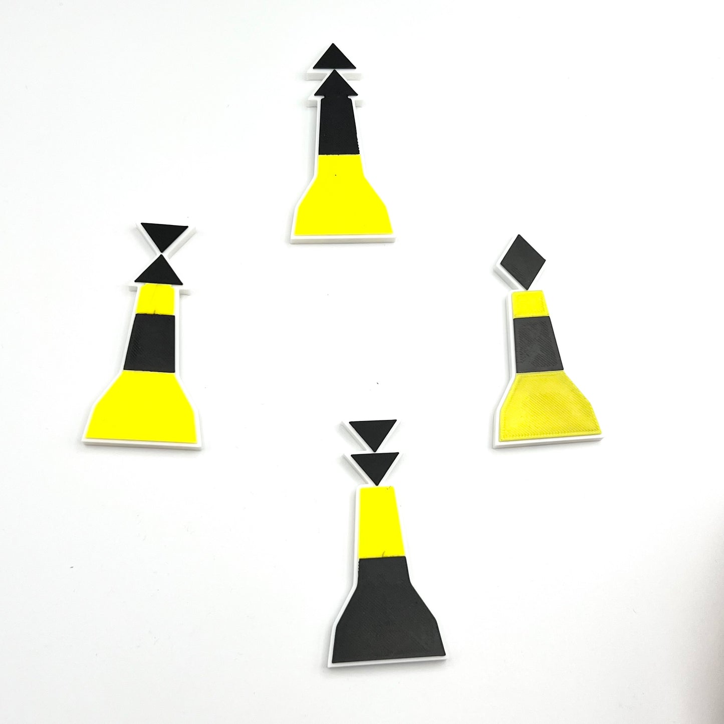 Set of 8 Large Magnetic, 2D, Navigation Marker Buoys for use on white board - Sailing / Water sports Training Aids