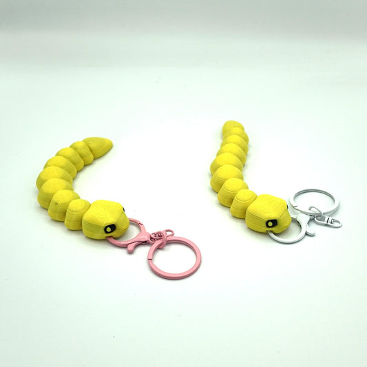 Articulated Snake Fidget Toy: 3D Printed Desk Pet, Bag Charm