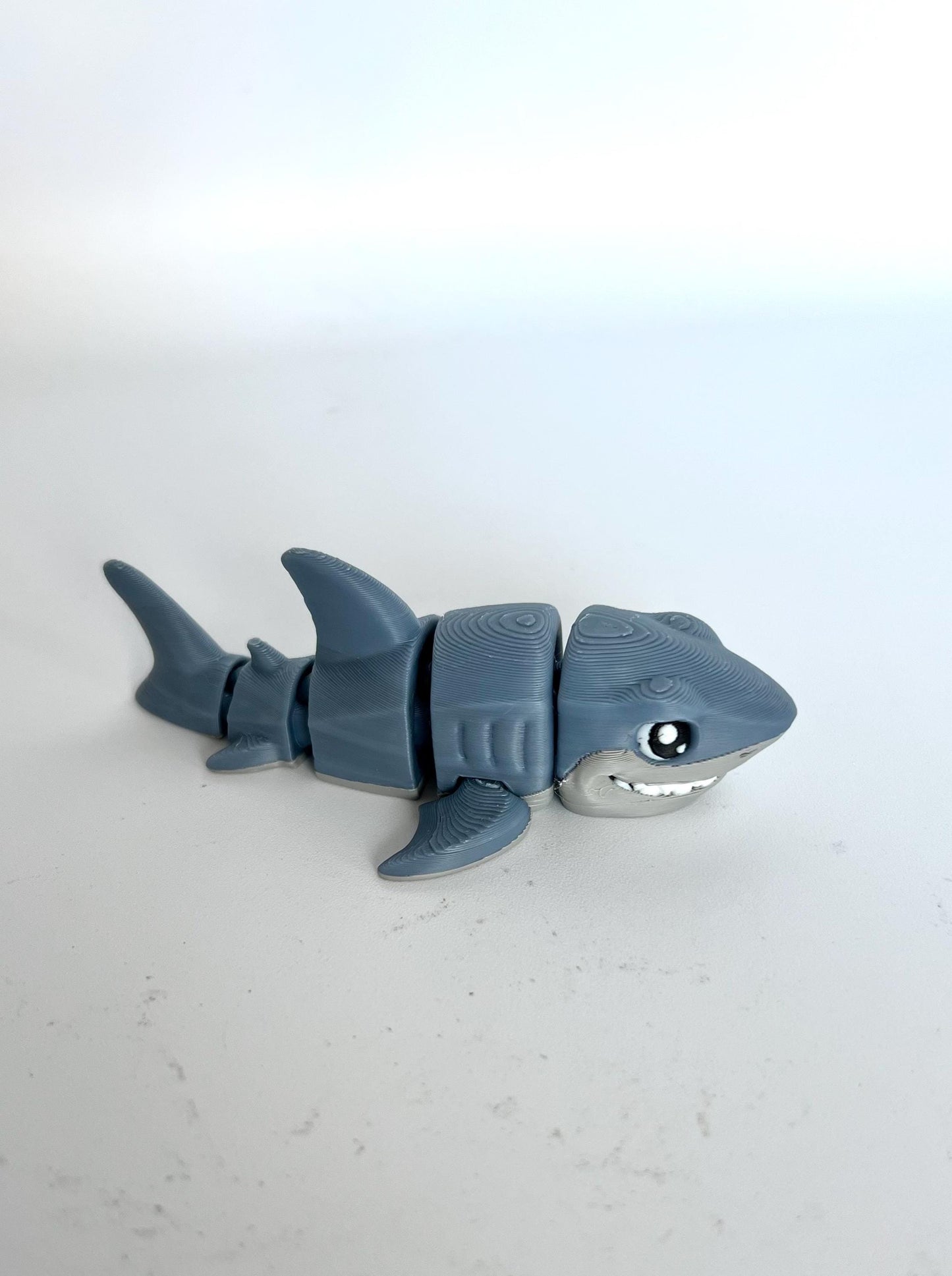 Pack of 3 Articulated Shark Sensory Toys – Tiger Shark, Great White + Hammerhead – Educational Fidget Toys for Kids, Teachers & Classrooms