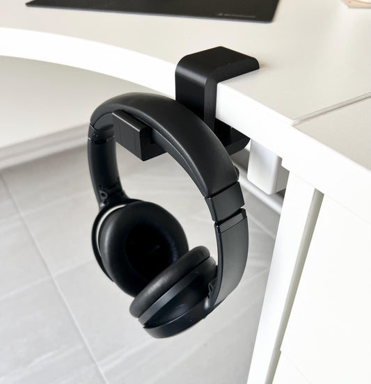 Clamp-On Headphone Stand: 3D Printed Desk Hook - Custom Color