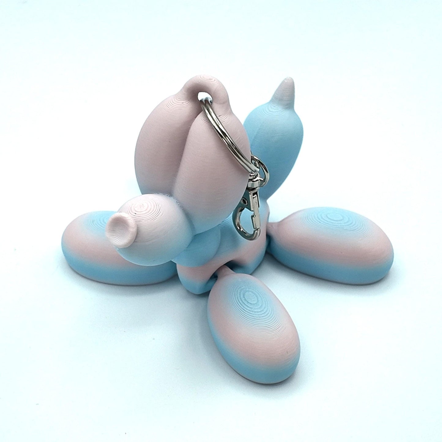 3D Printed Balloon Dog Keyring: Eco-Friendly PLA Bag Tag
