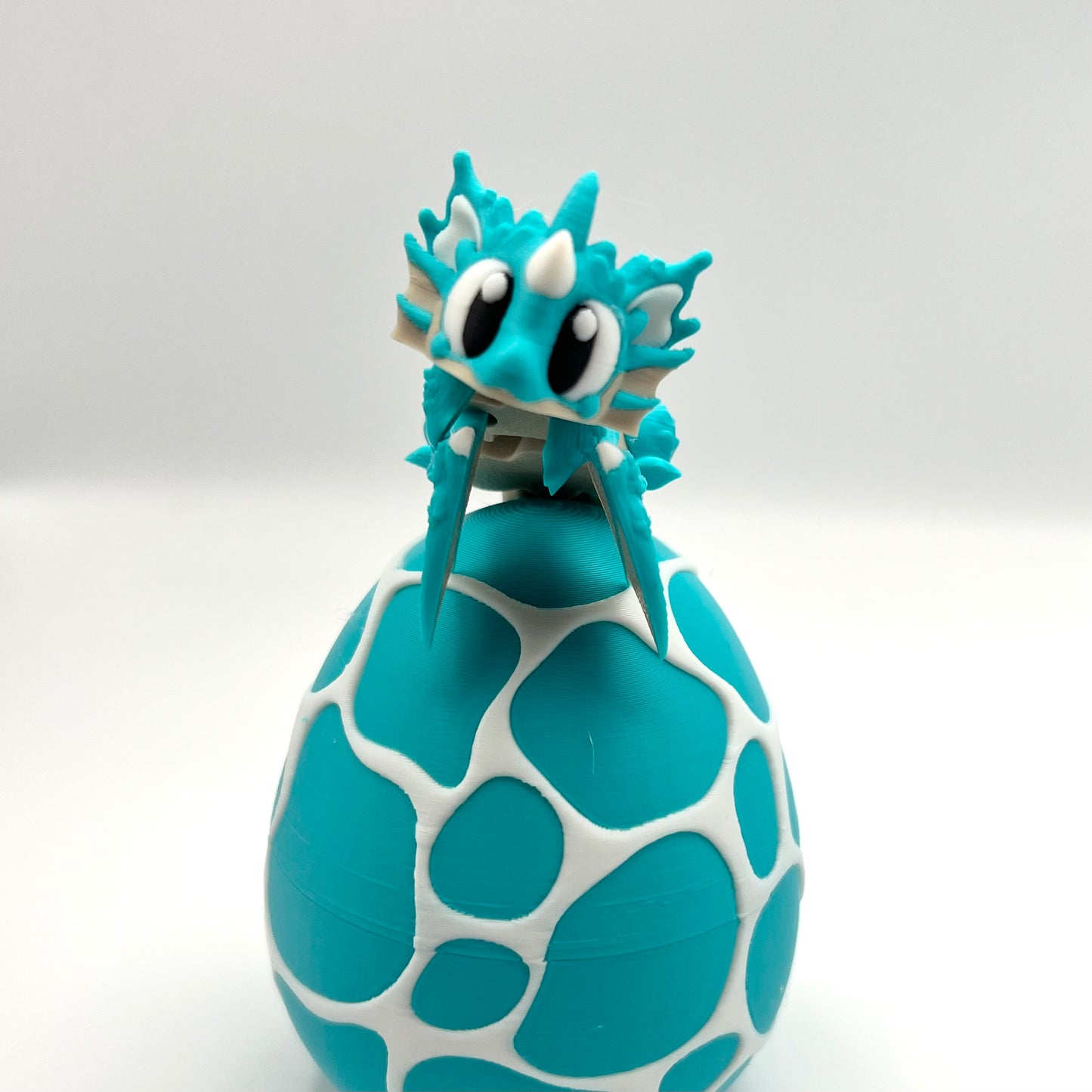 Seashell Dragon with Ocean Egg - 3D printed