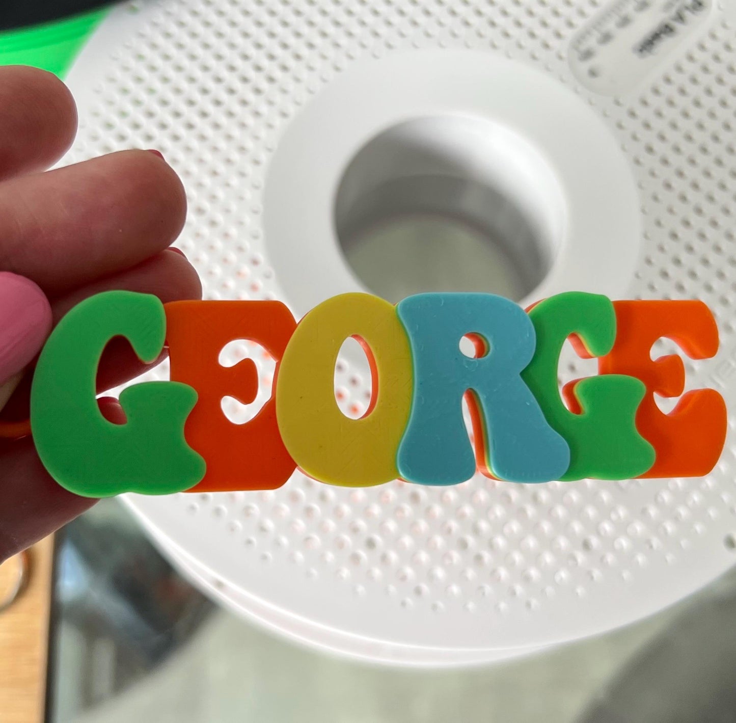 Personalised 3D Printed Name Keychain: Custom Bag Tag, Party Favour - Pack of 5