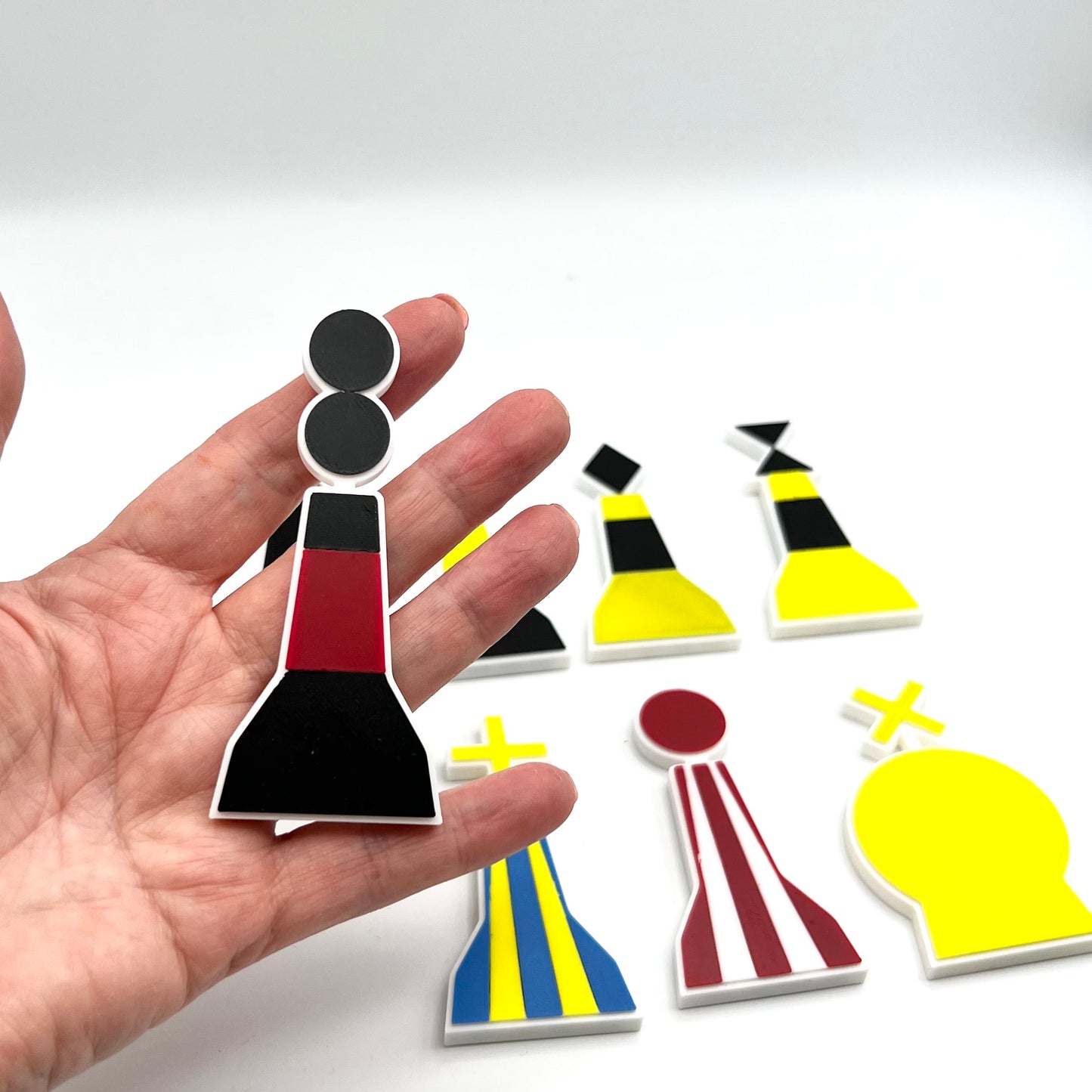 Set of 8 Large Magnetic, 2D, Navigation Marker Buoys for use on white board - Sailing / Water sports Training Aids