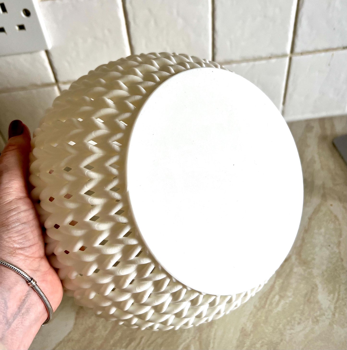 3D Printed Knitted-Effect Fruit Bowl: Food-Safe Kitchen Centerpiece