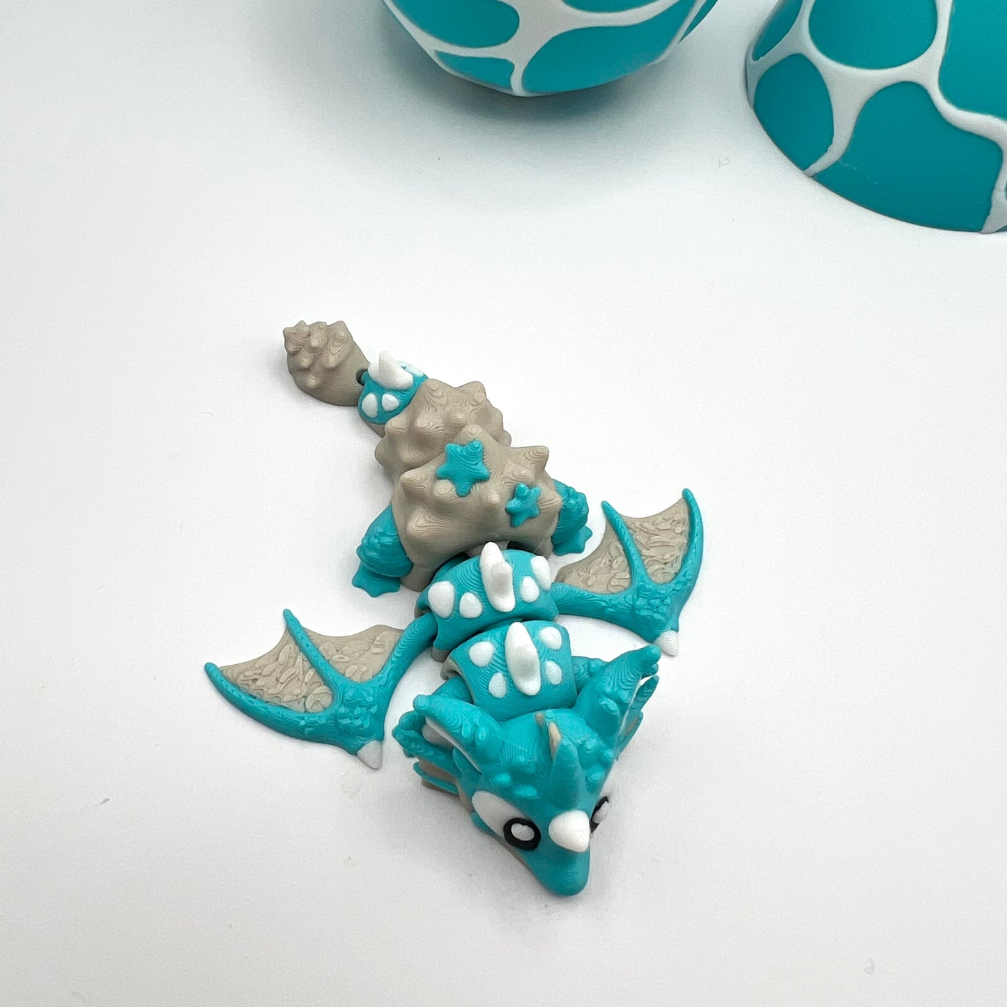 Seashell Dragon with Ocean Egg - 3D printed