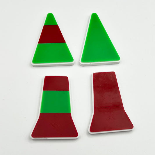 Set of 4 Large 2D magnetic IALA A and B Channel Markers - Sailing / Water sports training aid.  Buoyage Training