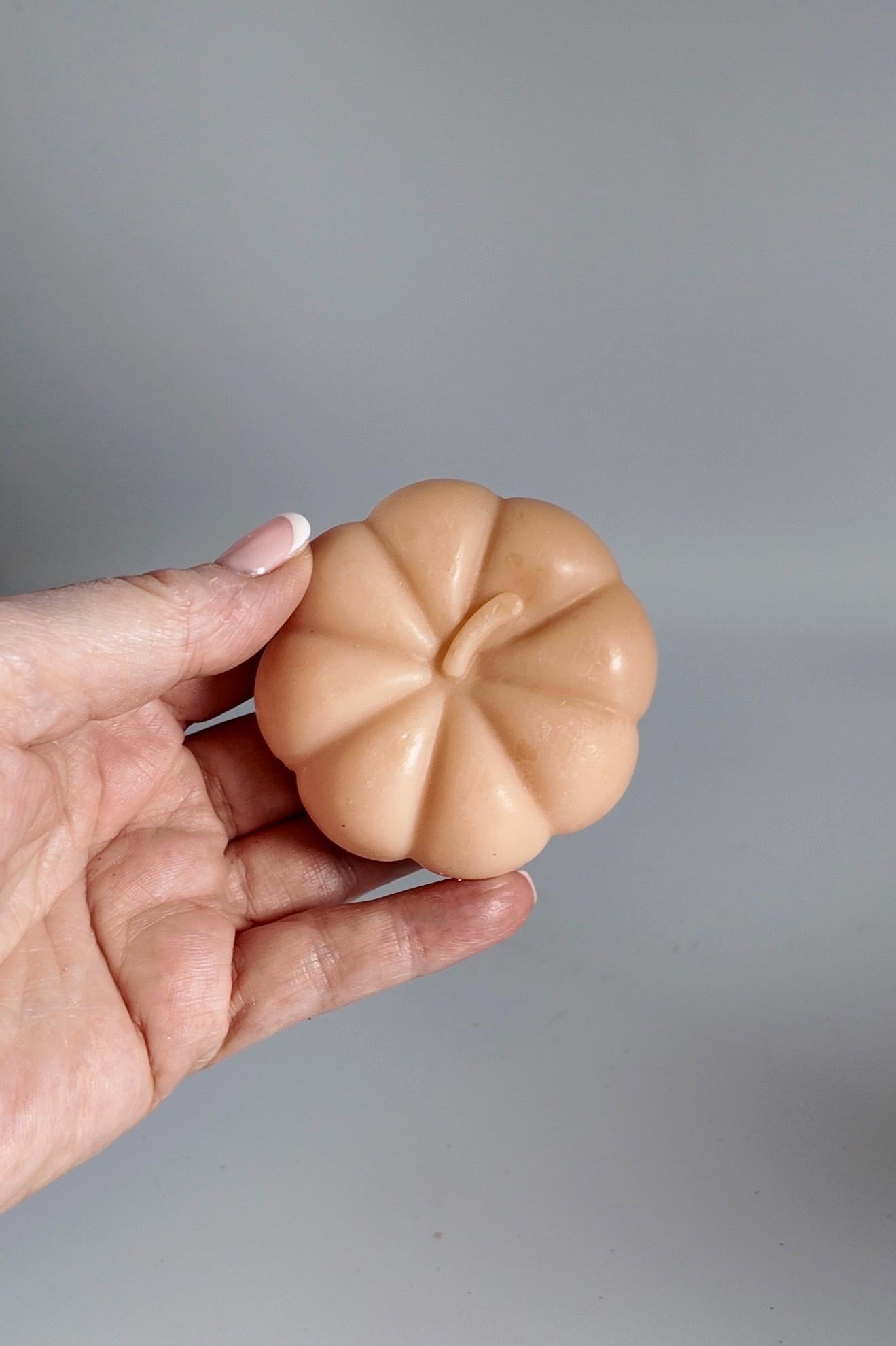 Handmade Pumpkin shaped Soap: Orange Cinnamon Scent, Vegan Shea Butter Soap