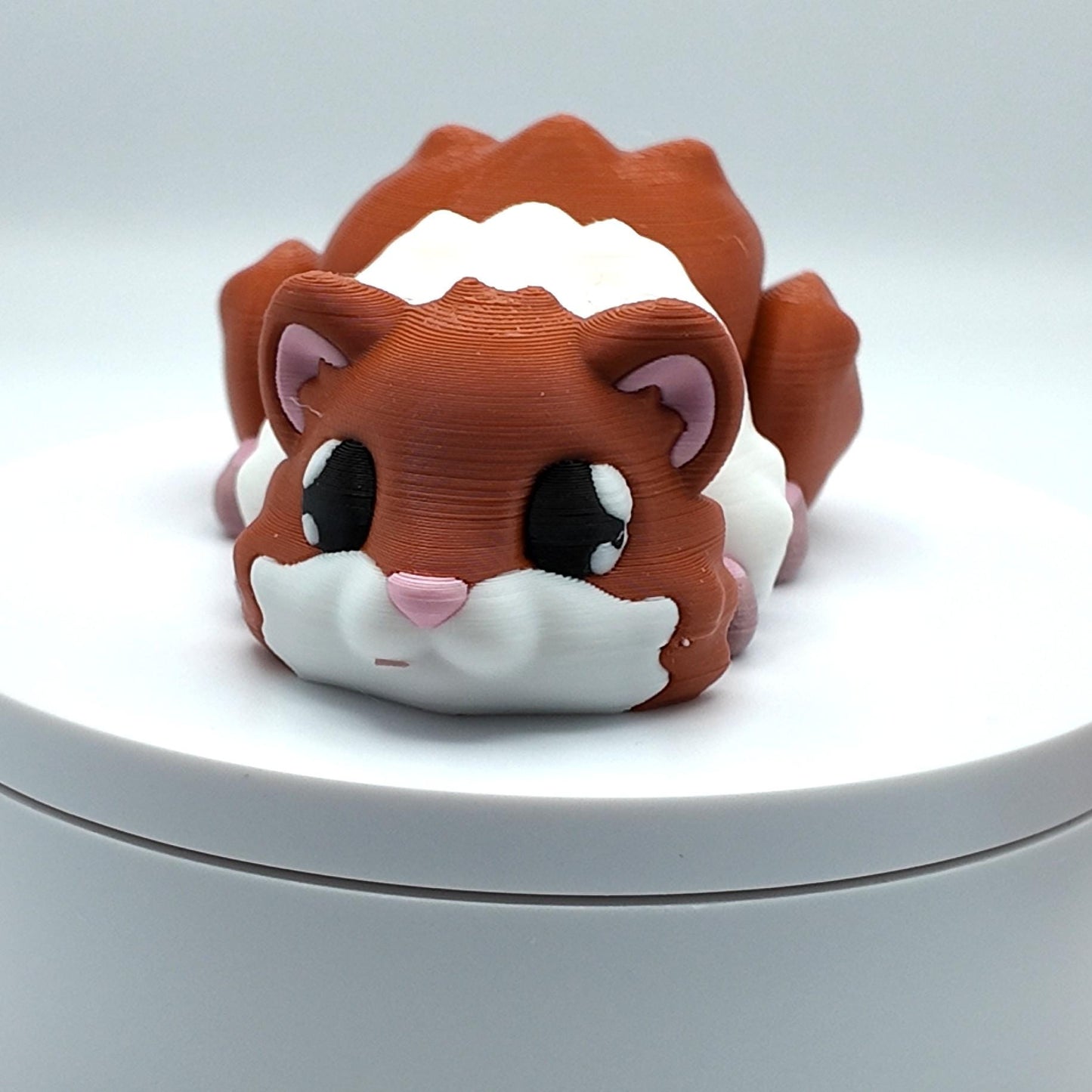 Articulated Hamster Fidget Toy: 3D Printed Desk Pet, Bag Charm Option