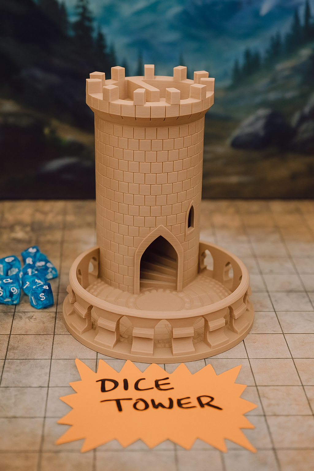 Castle Dice Tower for Dungeons & Dragons and other dice games