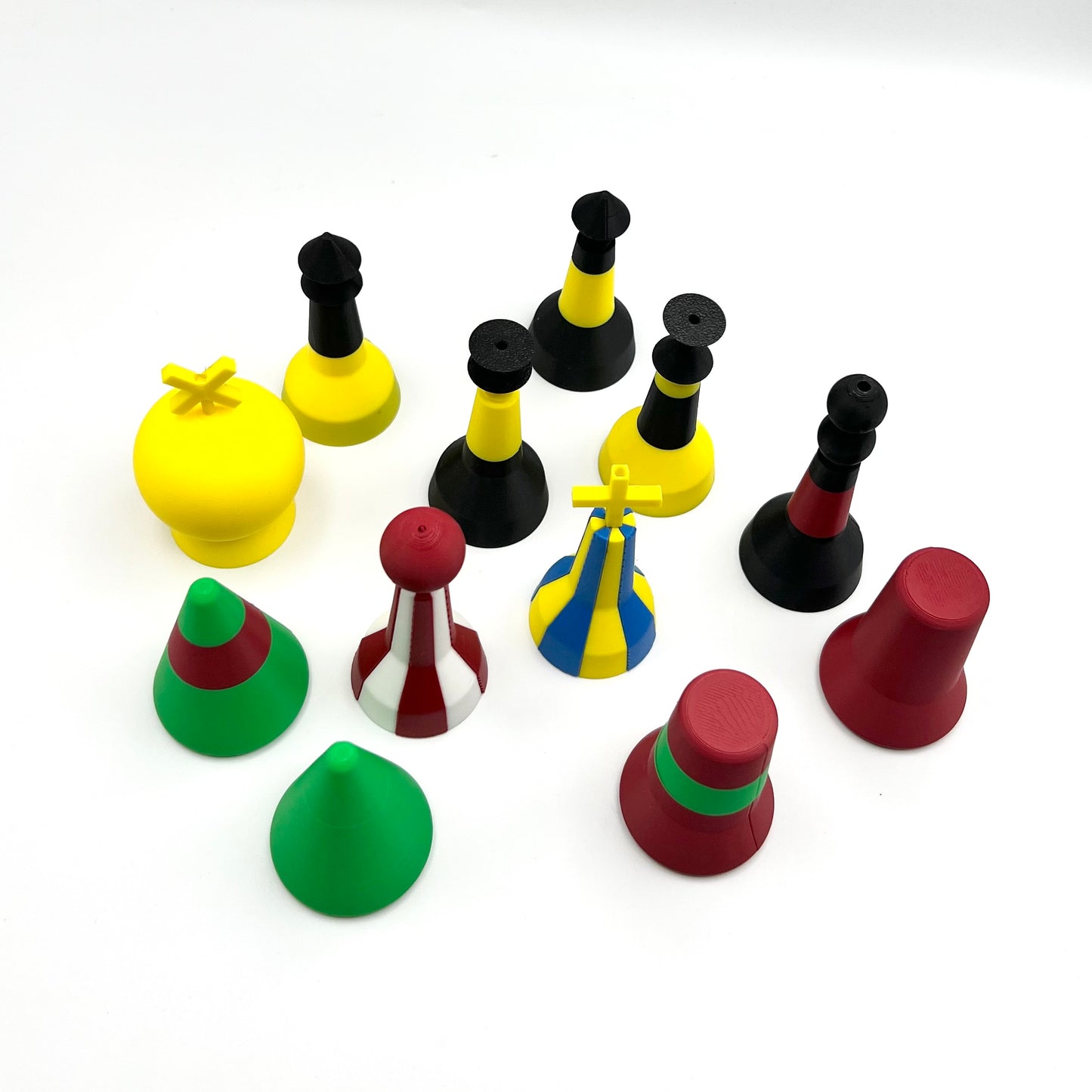 Set of 12 Small 3D magnetic Buoyage Training Aids -  IALA A : Sailing / Water sports Training Aid - Buoyage