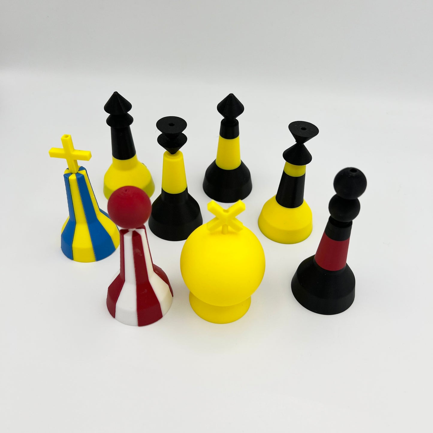 Set of 8 Large 3D Navigation Marker Buoys - Sailing / Water sports Training Aids