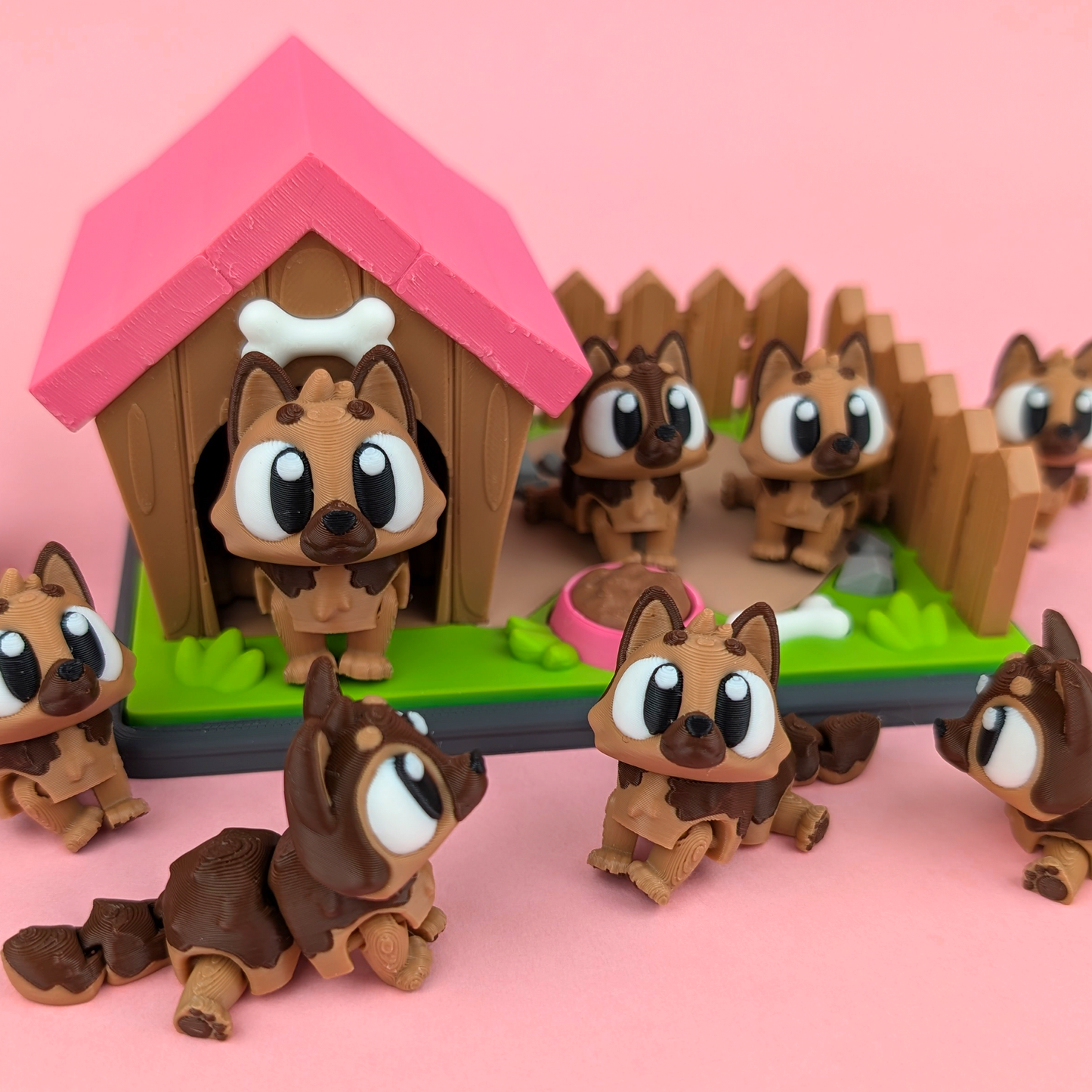 Flexi Dog Playset with 2 Dogs.