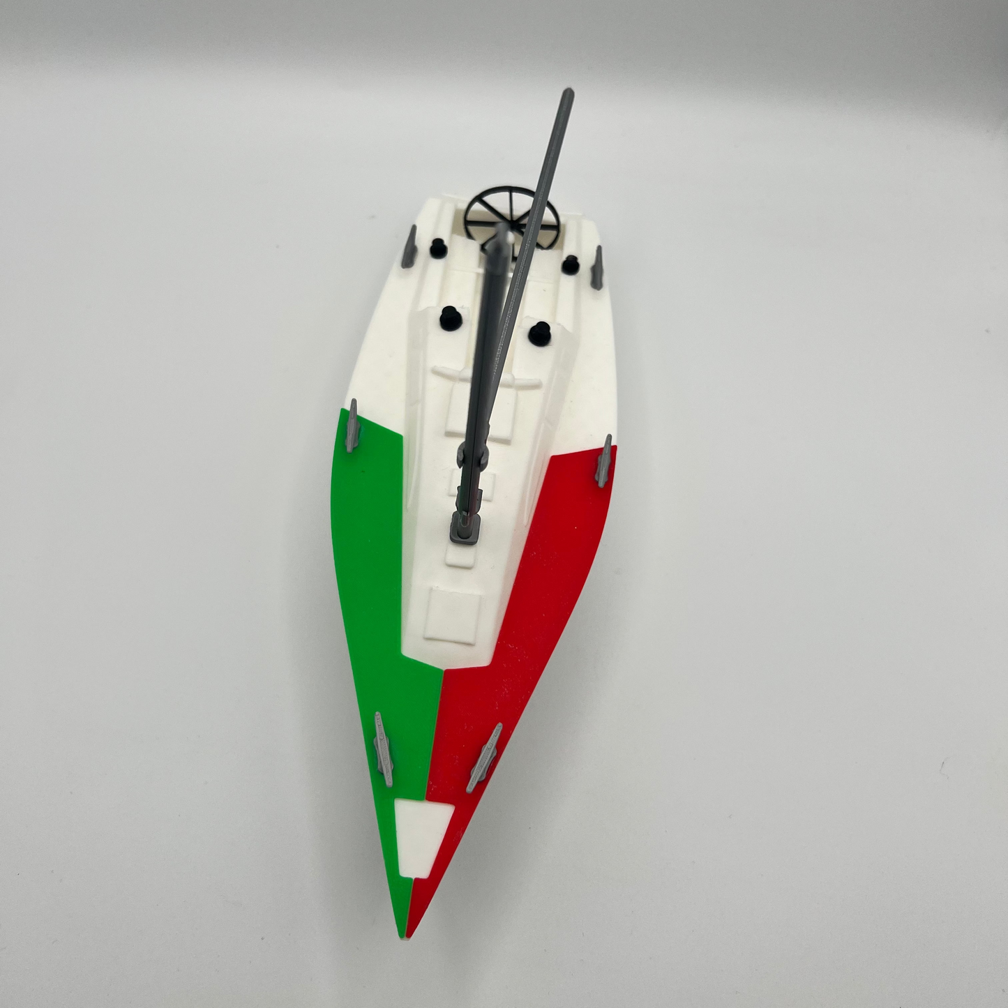 Sail training aid. Yacht with pontoon, cleats and lines. Now with removeable weighted keel and Sails options!