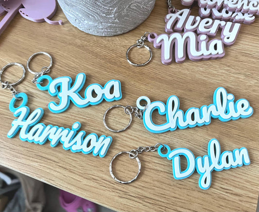 Personalised 3D Printed Name Keychain: Eco-Friendly Bag Tag