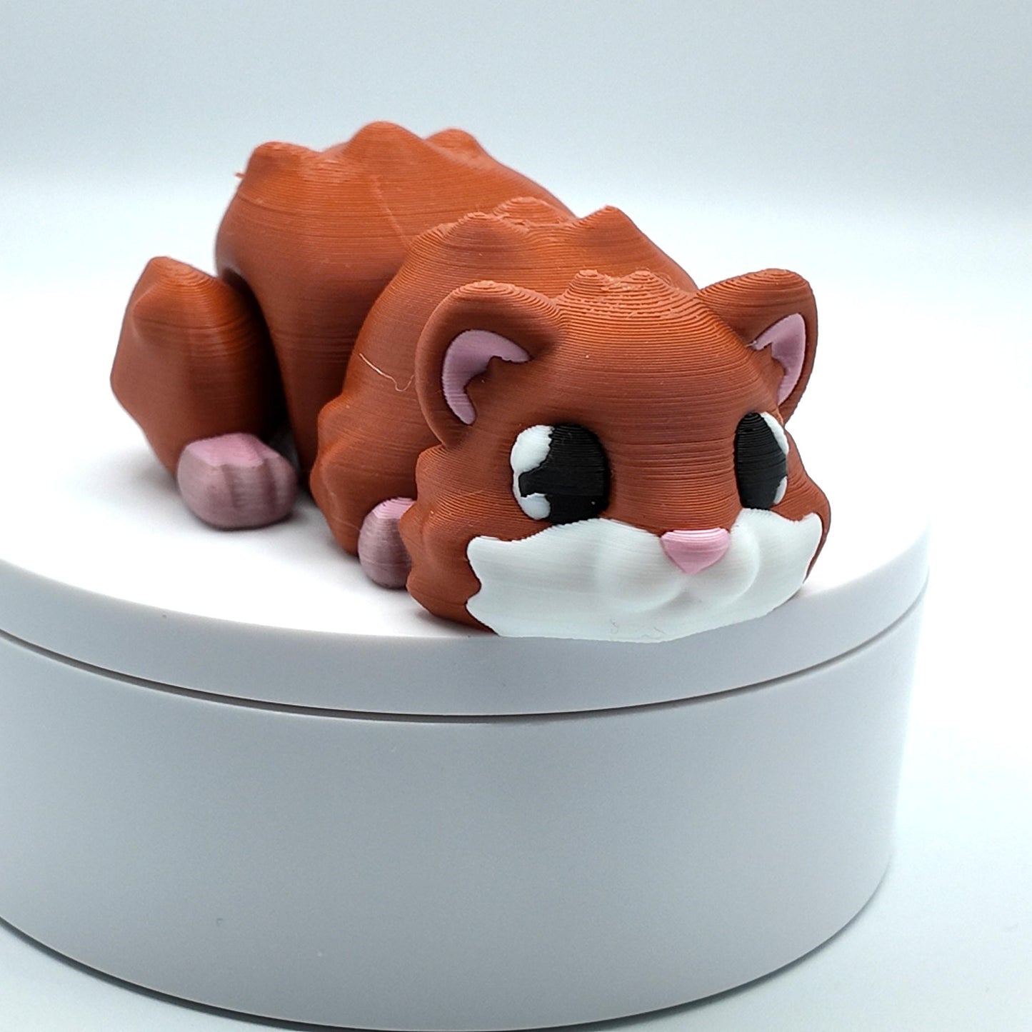 Articulated Hamster Fidget Toy: 3D Printed Desk Pet, Bag Charm Option