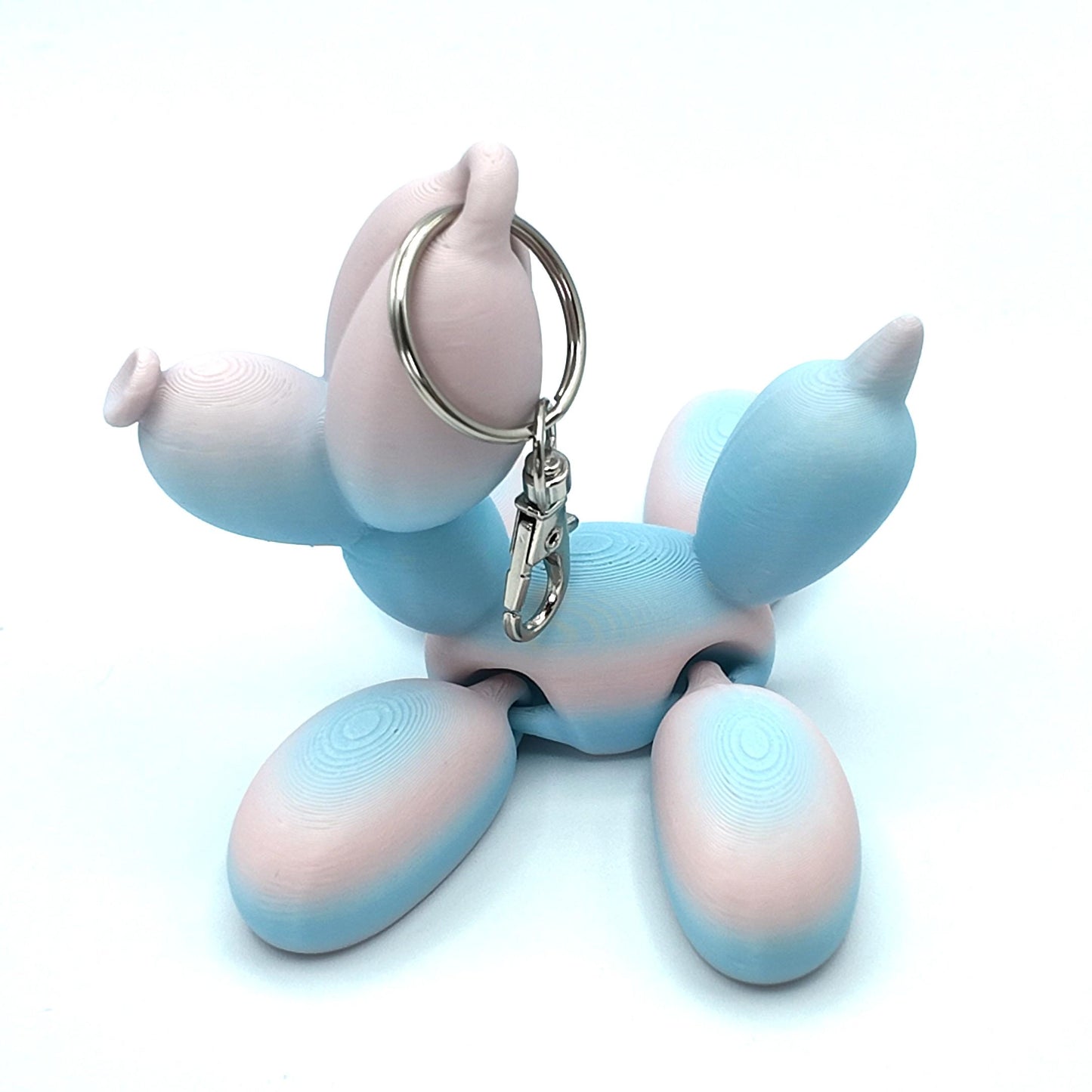 3D Printed Balloon Dog Keyring: Eco-Friendly PLA Bag Tag