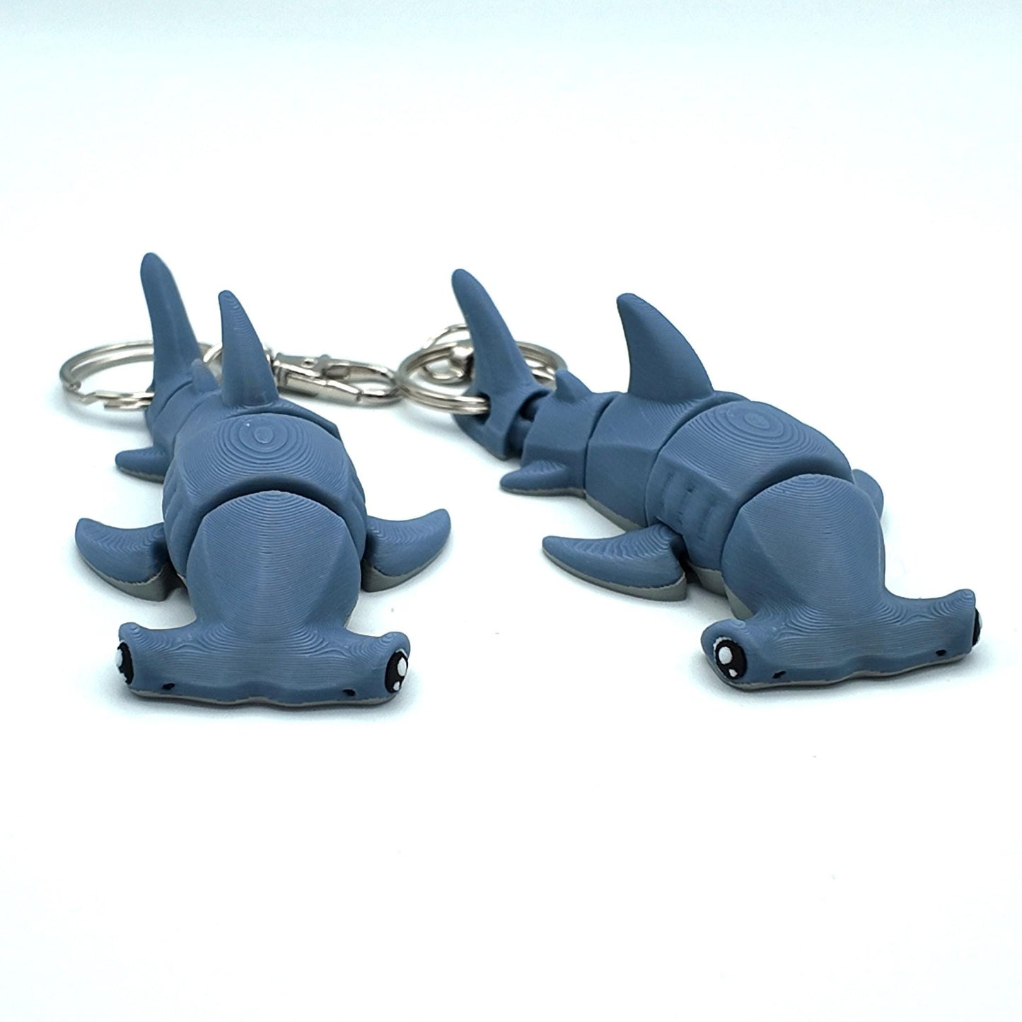 Articulated Hammerhead Shark Fidget Toy: 3D Printed Keychain Option