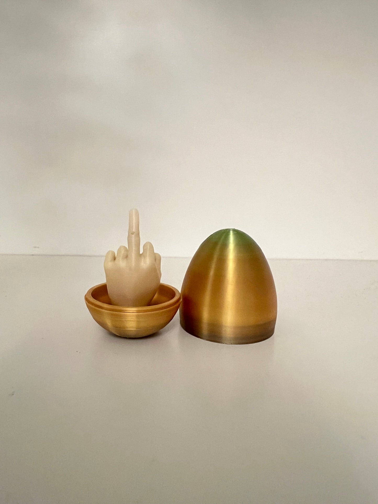 Middle Finger Joke Easter Egg, available in three sizes, Hilarious Joke Easter Egg Ornament - Surprise Middle Finger Gesture Inside