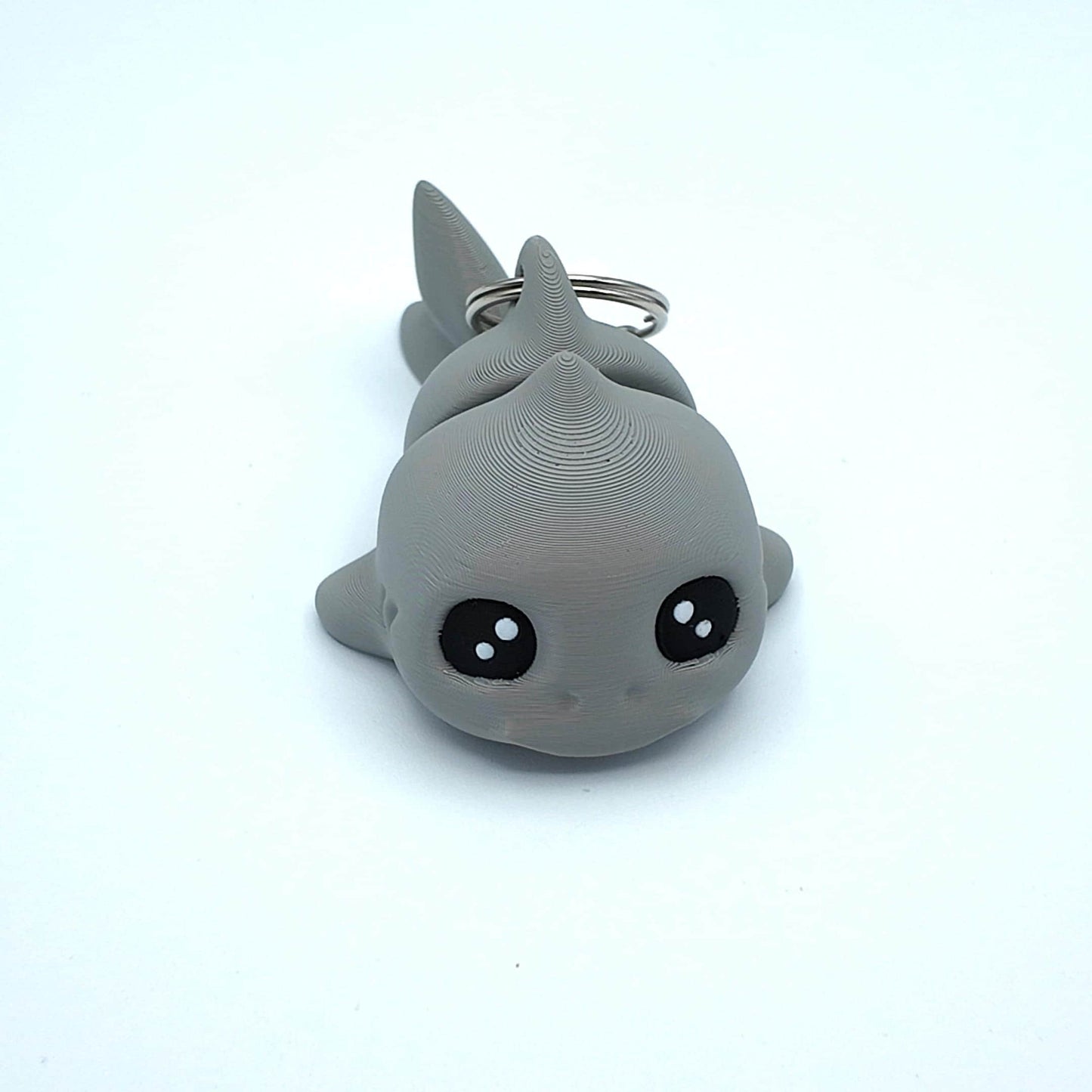 3D Printed Baby Shark Keyring: Articulated Fidget Toy Bag Tag
