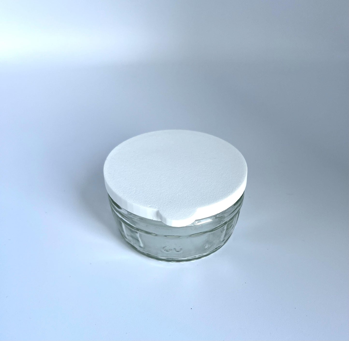 Gu Pot Lids: Flexible White 3D Printed Ramekin Jar Covers - Pack of 4