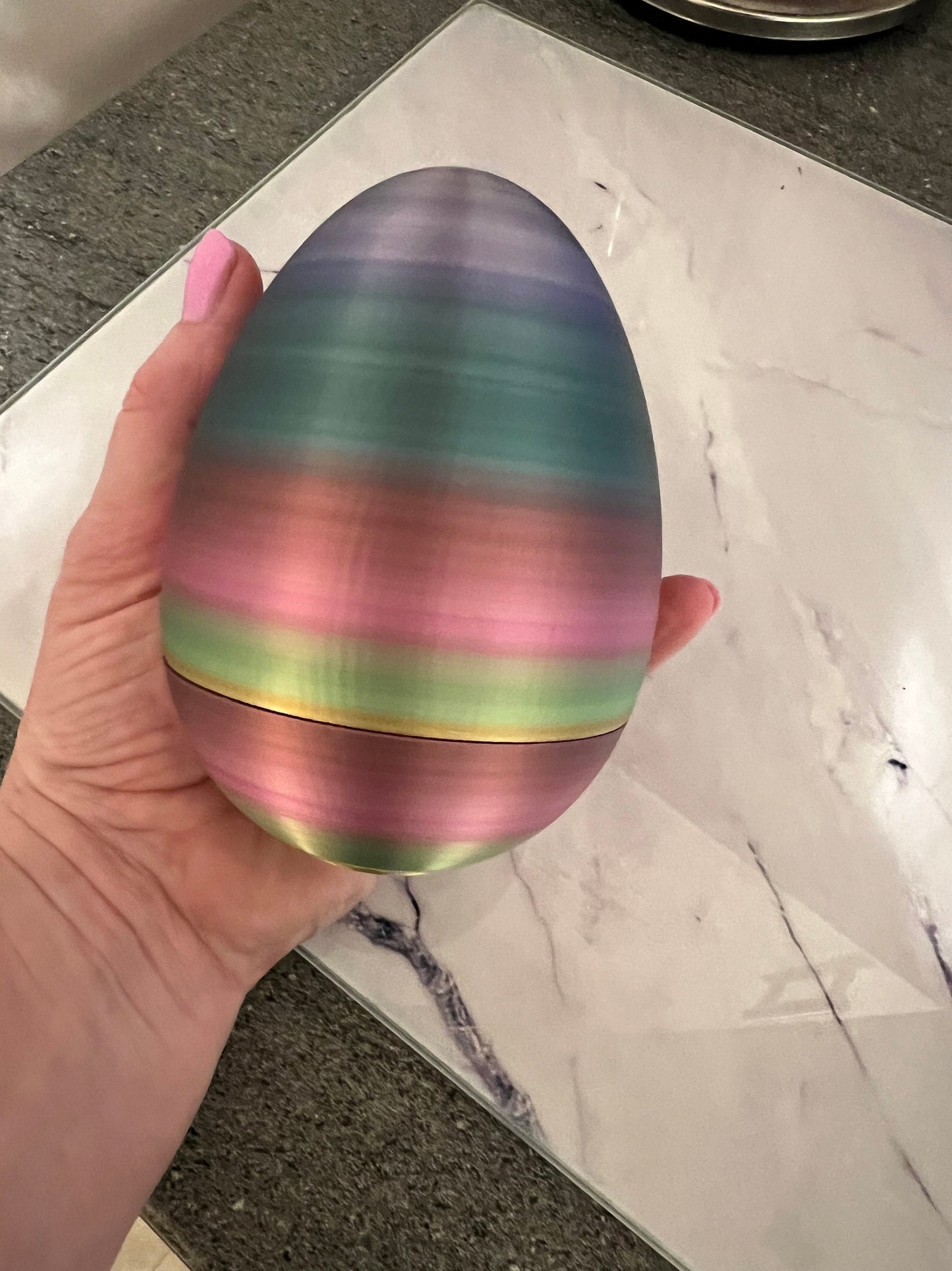 Middle Finger Joke Easter Egg, available in three sizes, Hilarious Joke Easter Egg Ornament - Surprise Middle Finger Gesture Inside