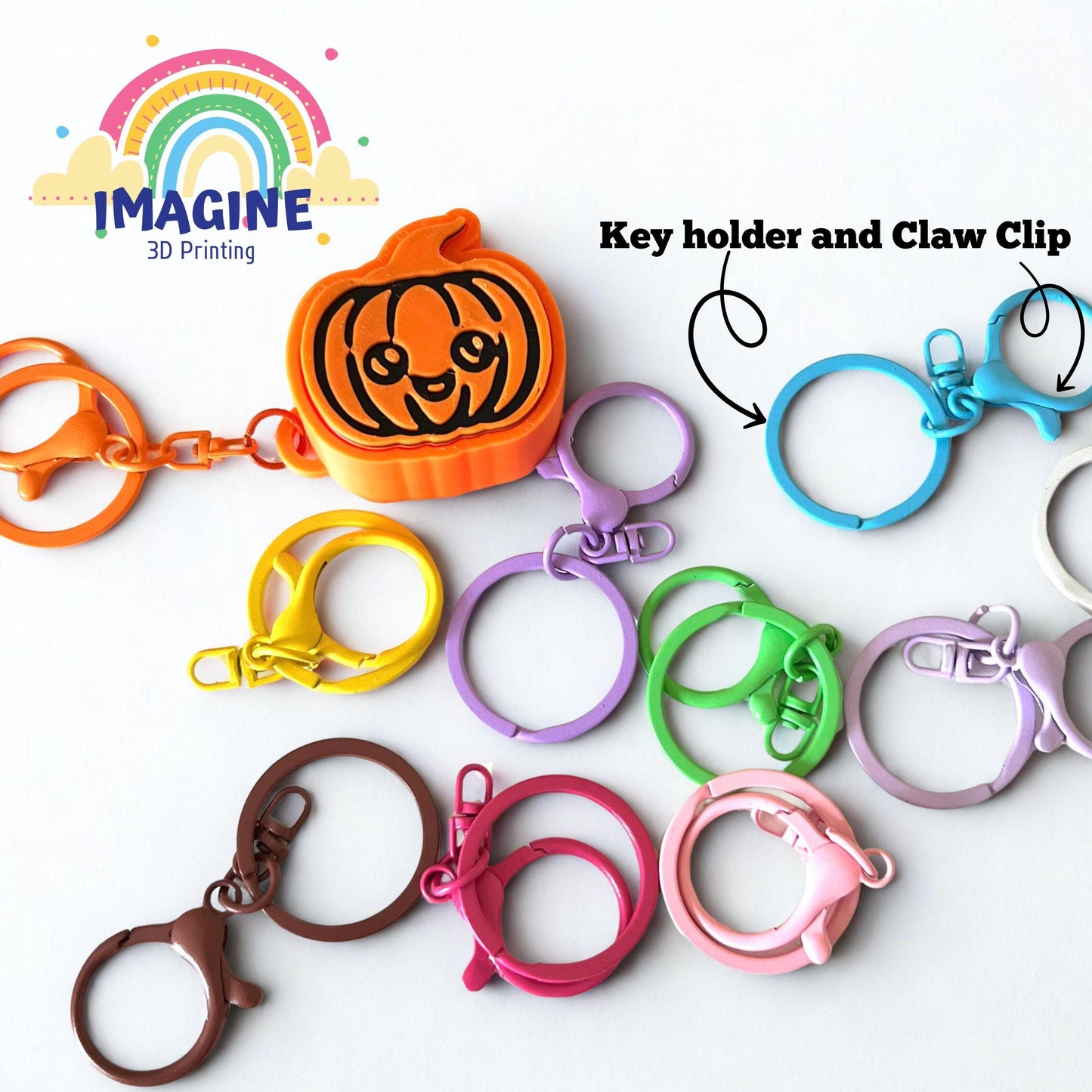 Smiling Pumpkin Fidget Toy Keychain: Sensory Halloween Stress Relief