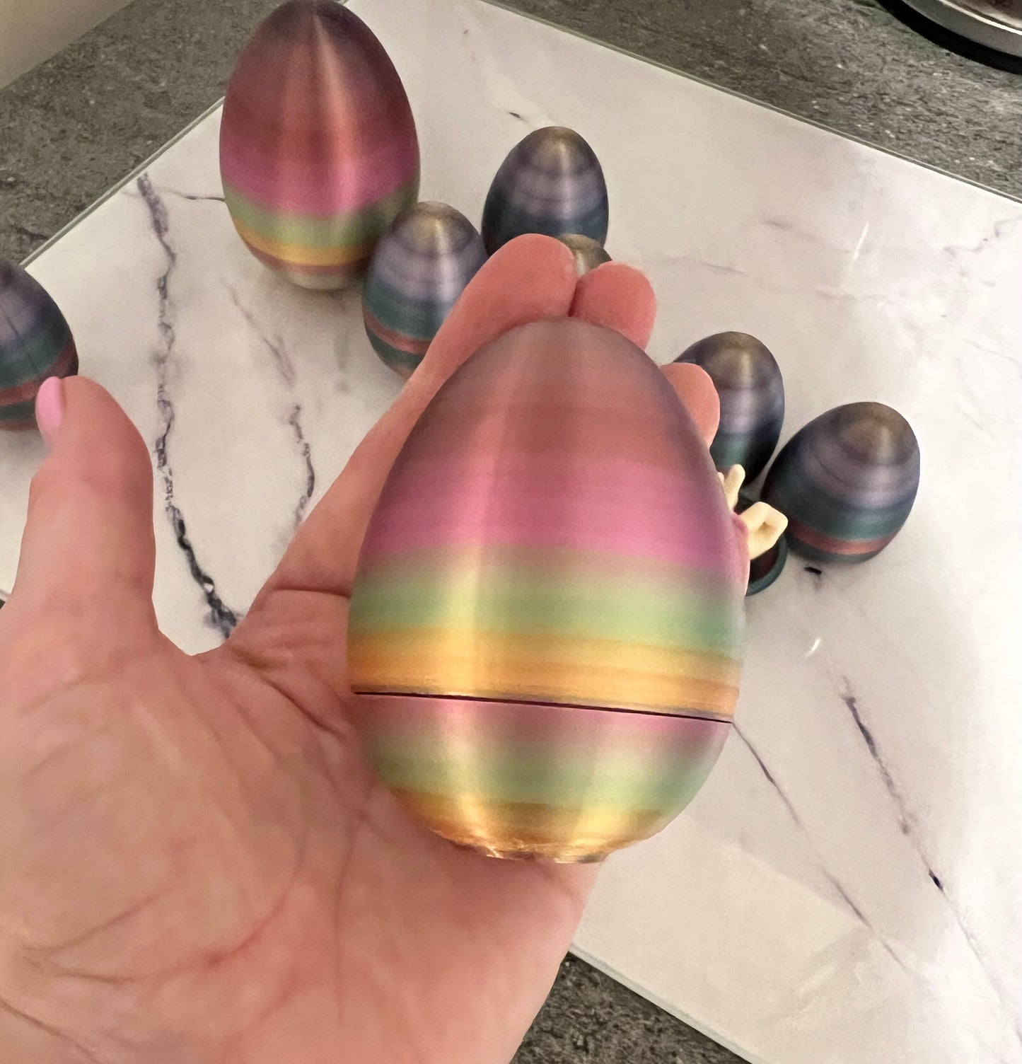 Middle Finger Joke Easter Egg, available in three sizes, Hilarious Joke Easter Egg Ornament - Surprise Middle Finger Gesture Inside