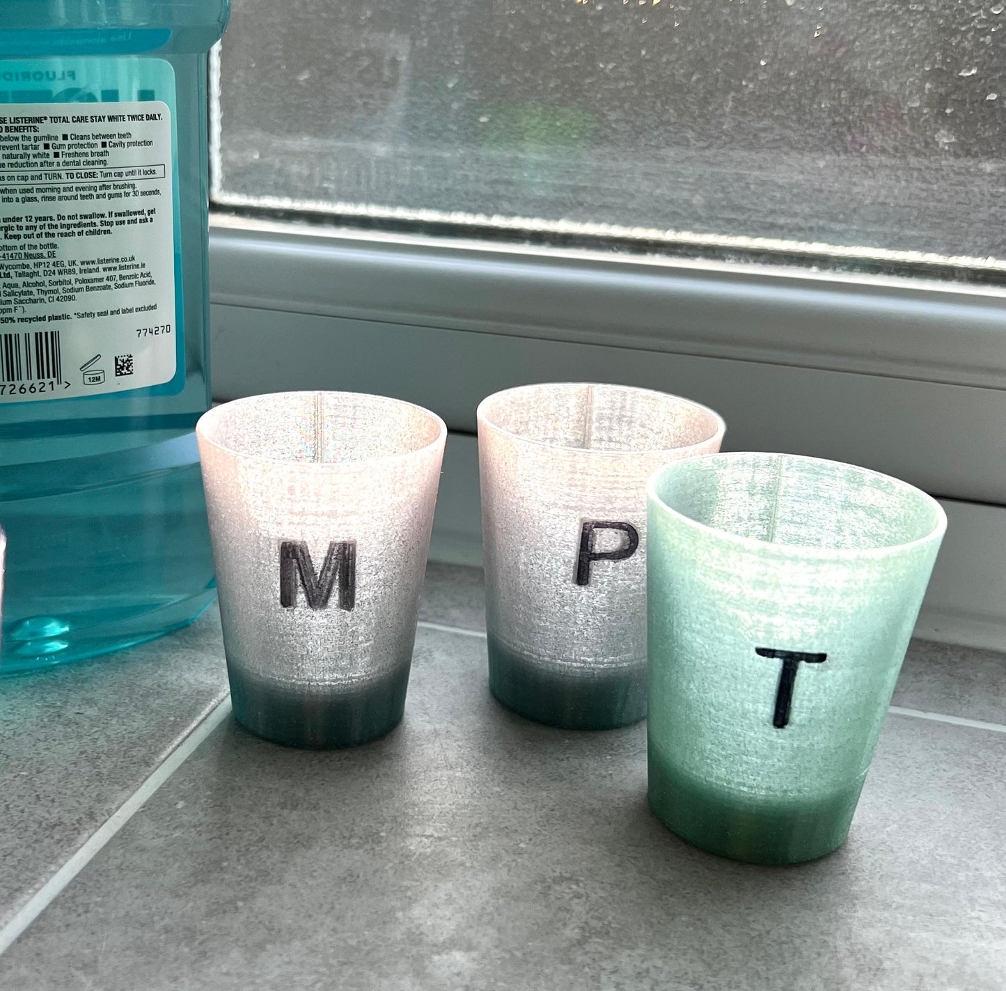 Personalised Mouth Wash Glasses, mini glasses for mouthwash, personalised shot glass