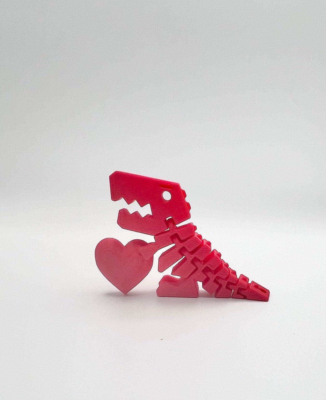 Flexi Rex Fidget Toy with heart, Flexy Rexy 3D Printed Dinosaur toy, stress reliever, ADHD Toy
