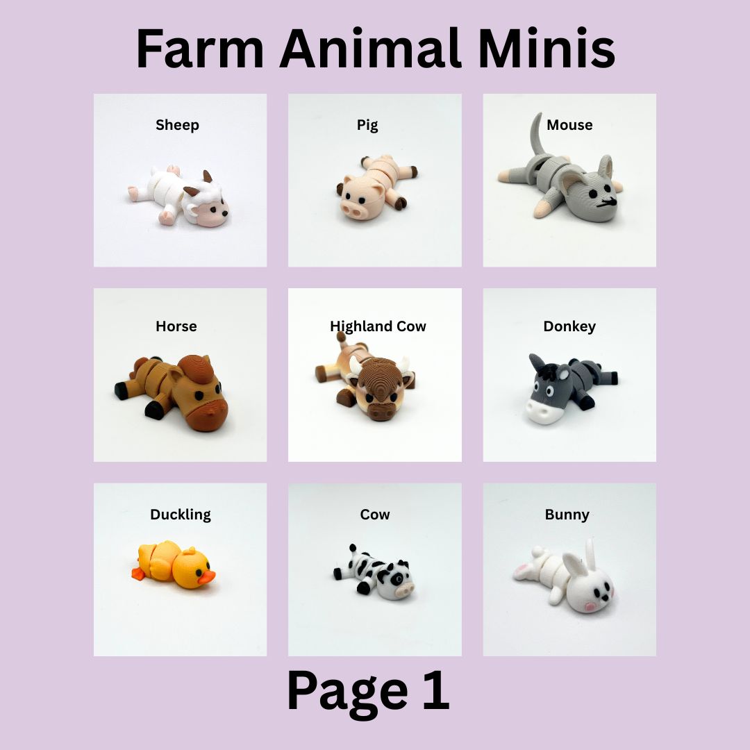 Build Your Own Mini Farm Animals Pack - 3 for £5
