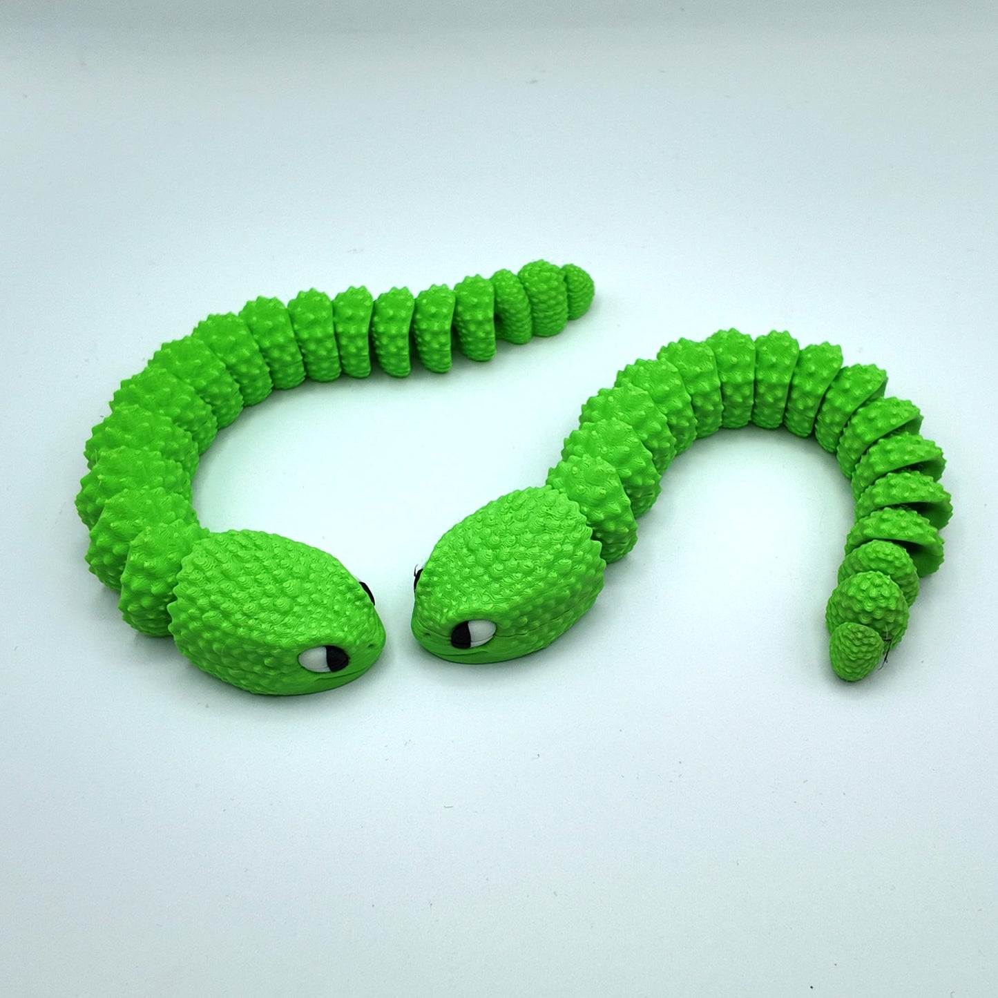 3D Printed Snake Fidget Toy: Flexible Desk Pet, Sensory Figurine