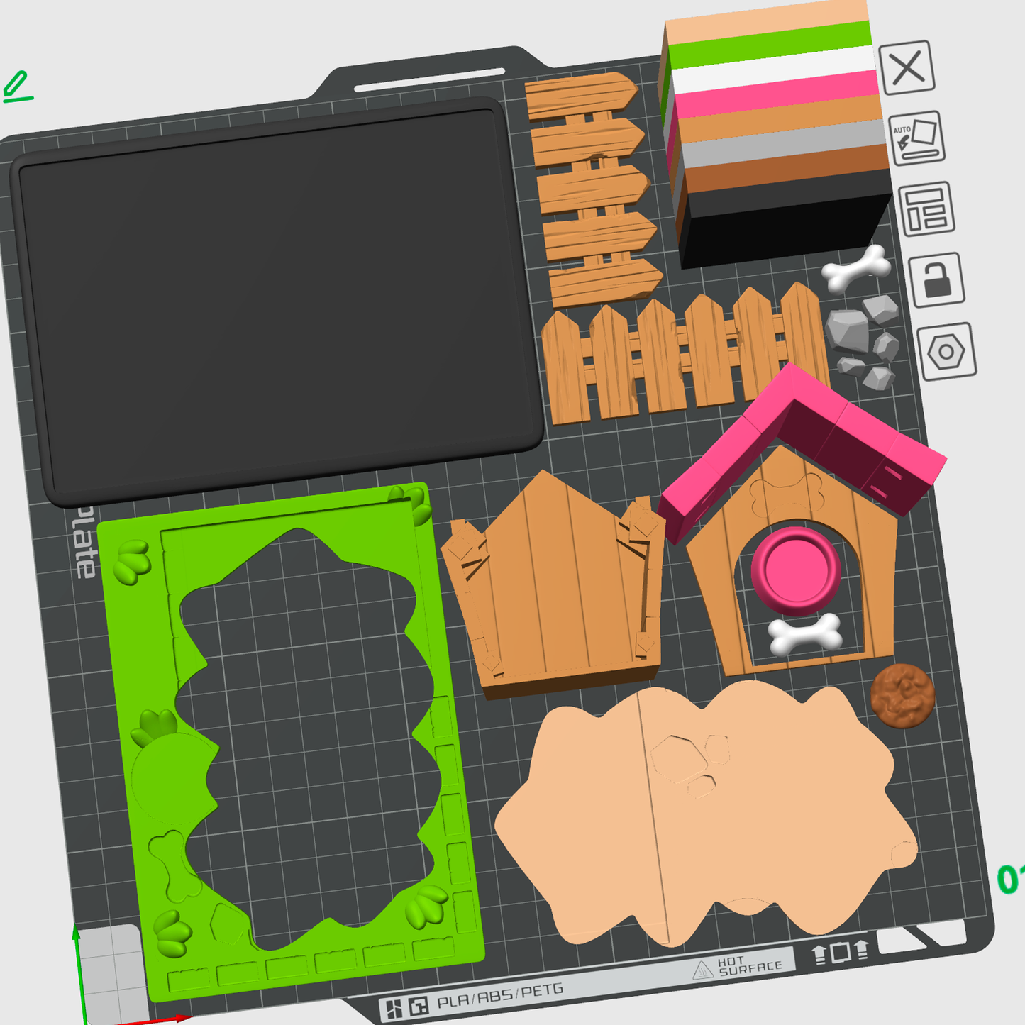 Flexi Dog Playset with 2 Dogs.